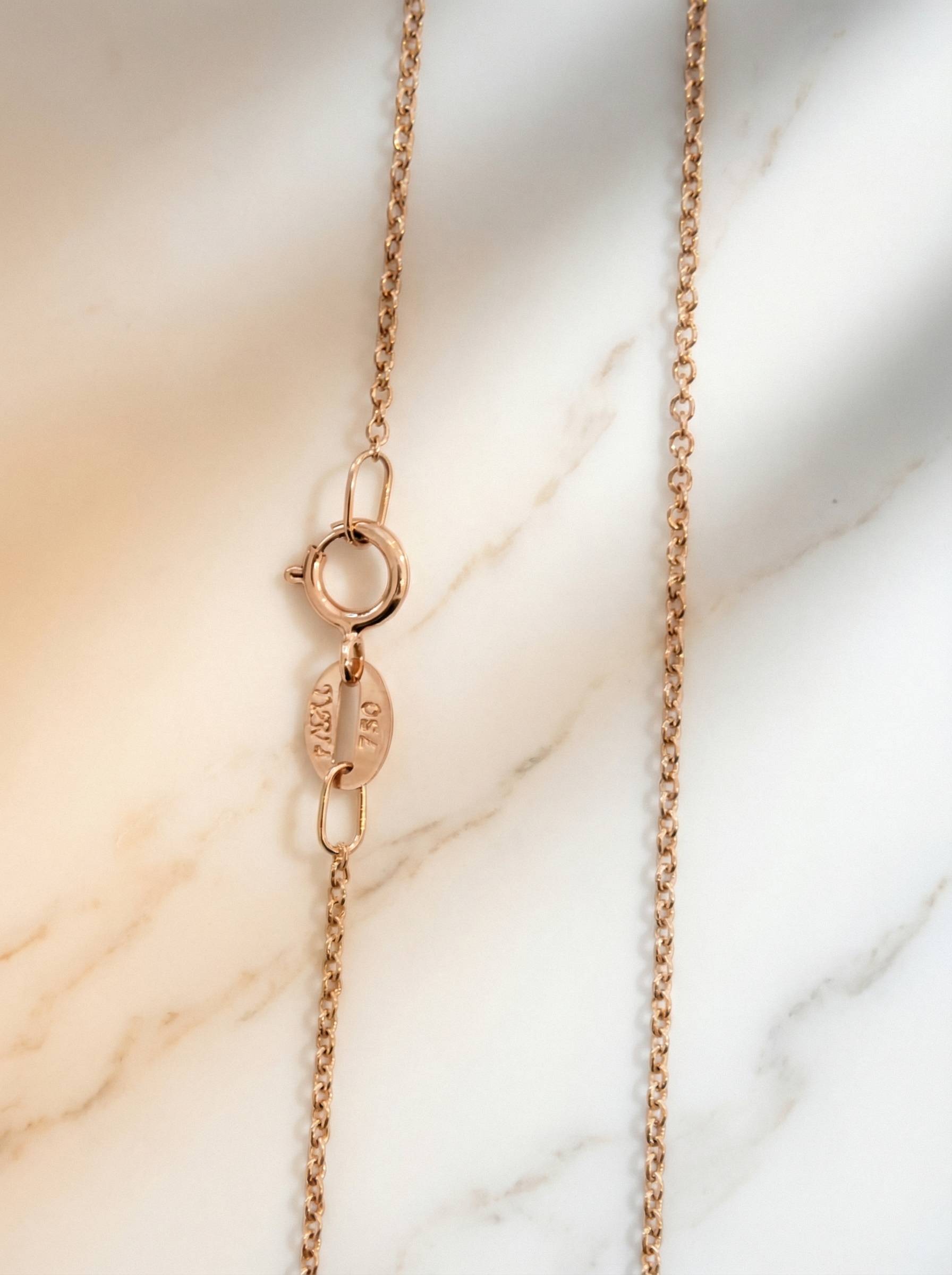 18ct Rose Gold Magen David Necklace with Natural Diamonds – 42cm