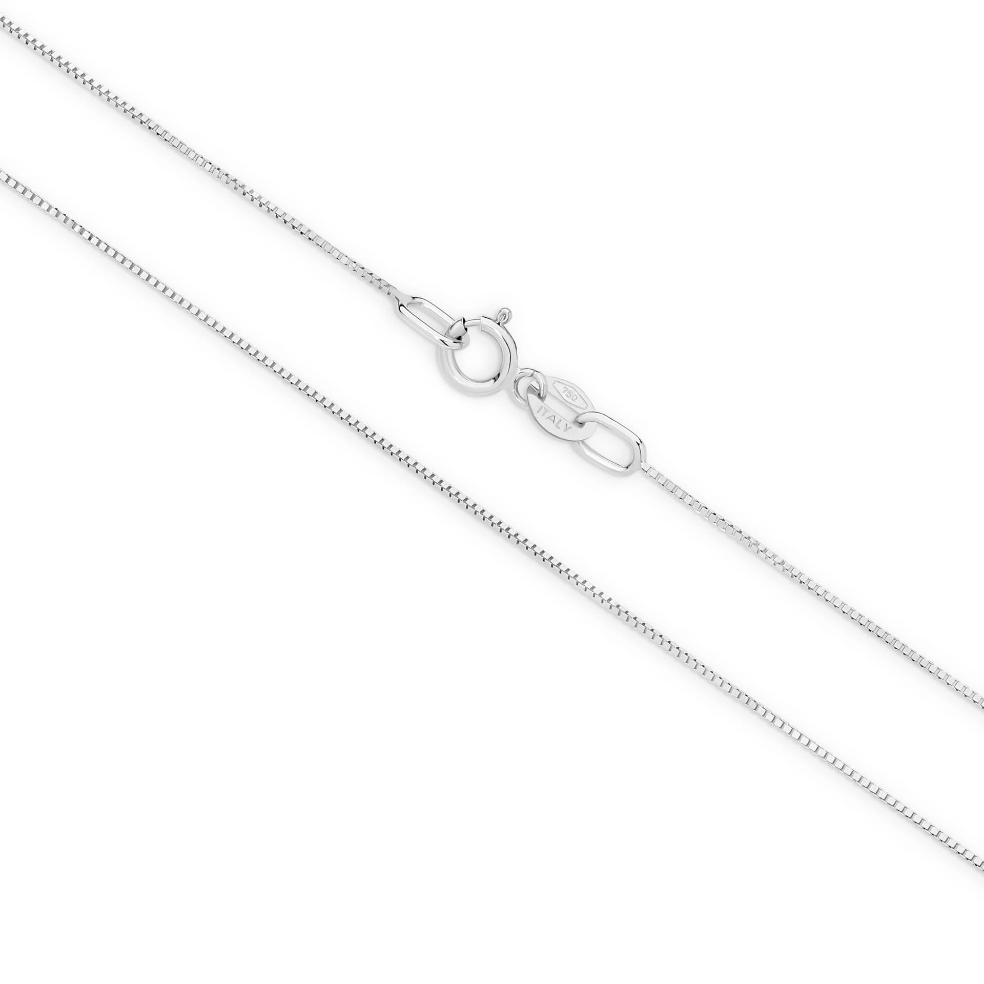 White Gold 0.52mm Box Chain - MAIN