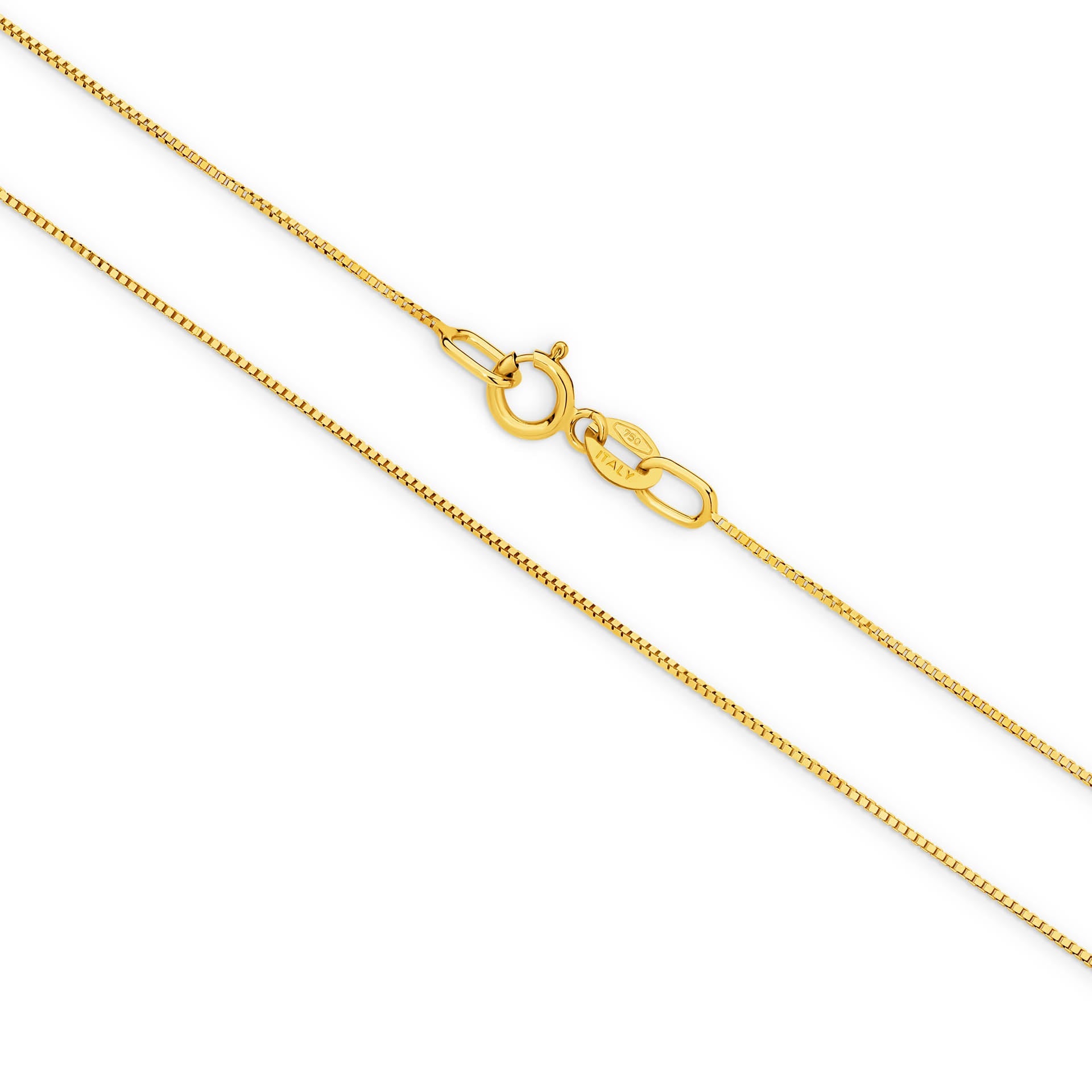 Yellow Gold 0.52mm Box Chain - MAIN