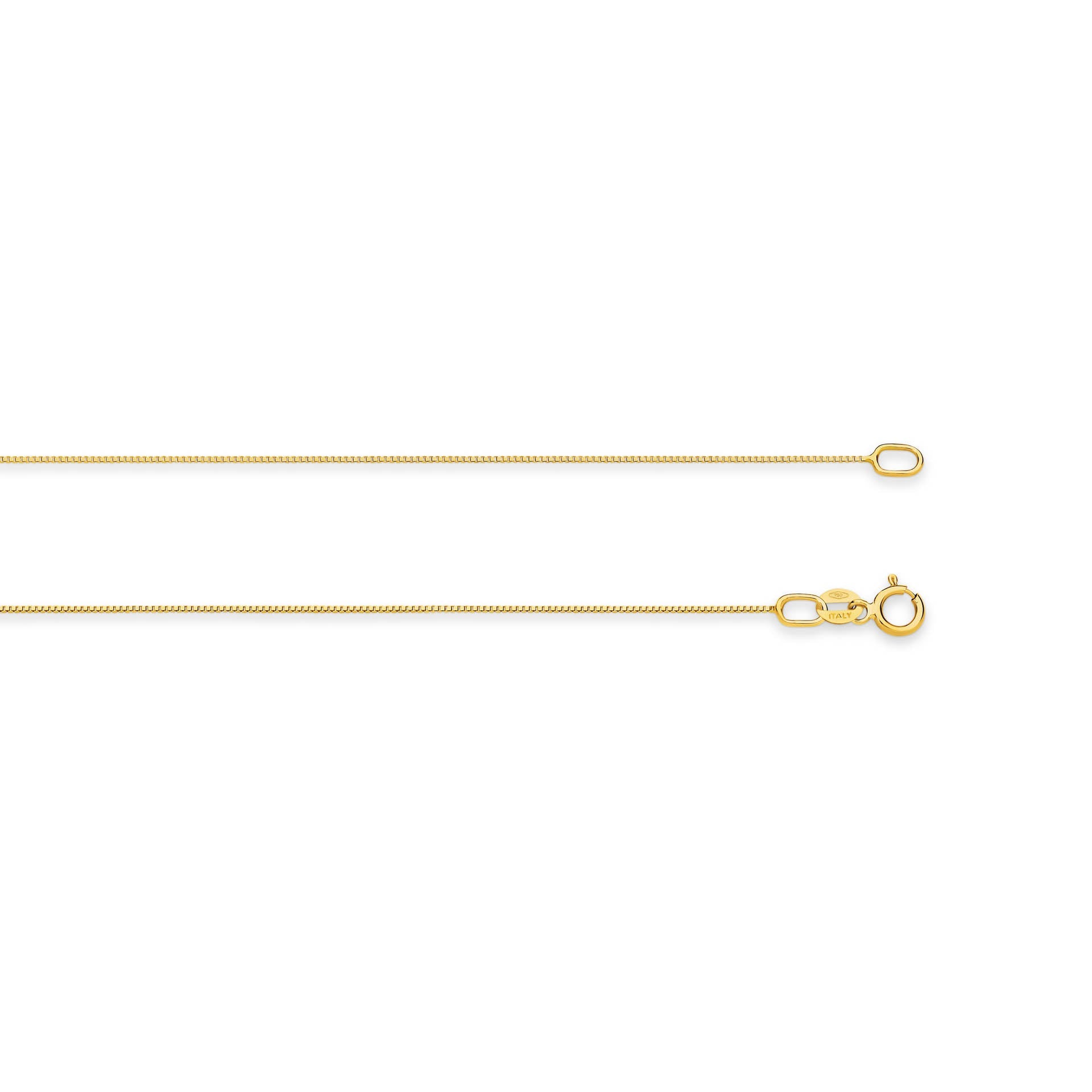 Yellow Gold 0.52mm Box Chain - TOP