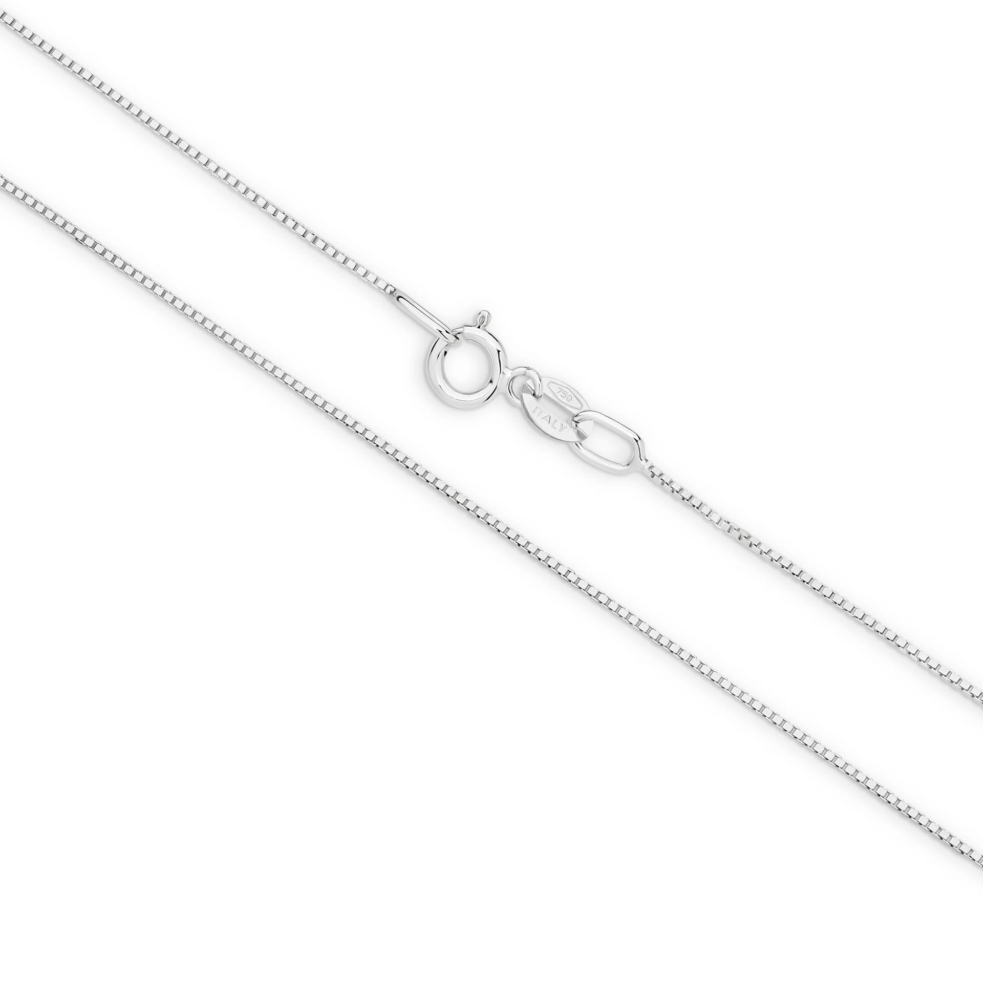 White Gold 0.60mm Box Chain - MAIN