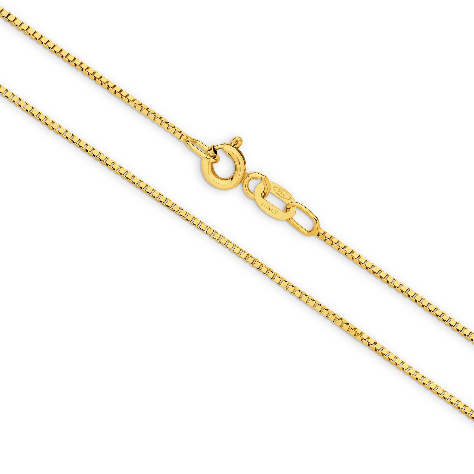 Yellow Gold 0.80mm Box Chain - MAIN