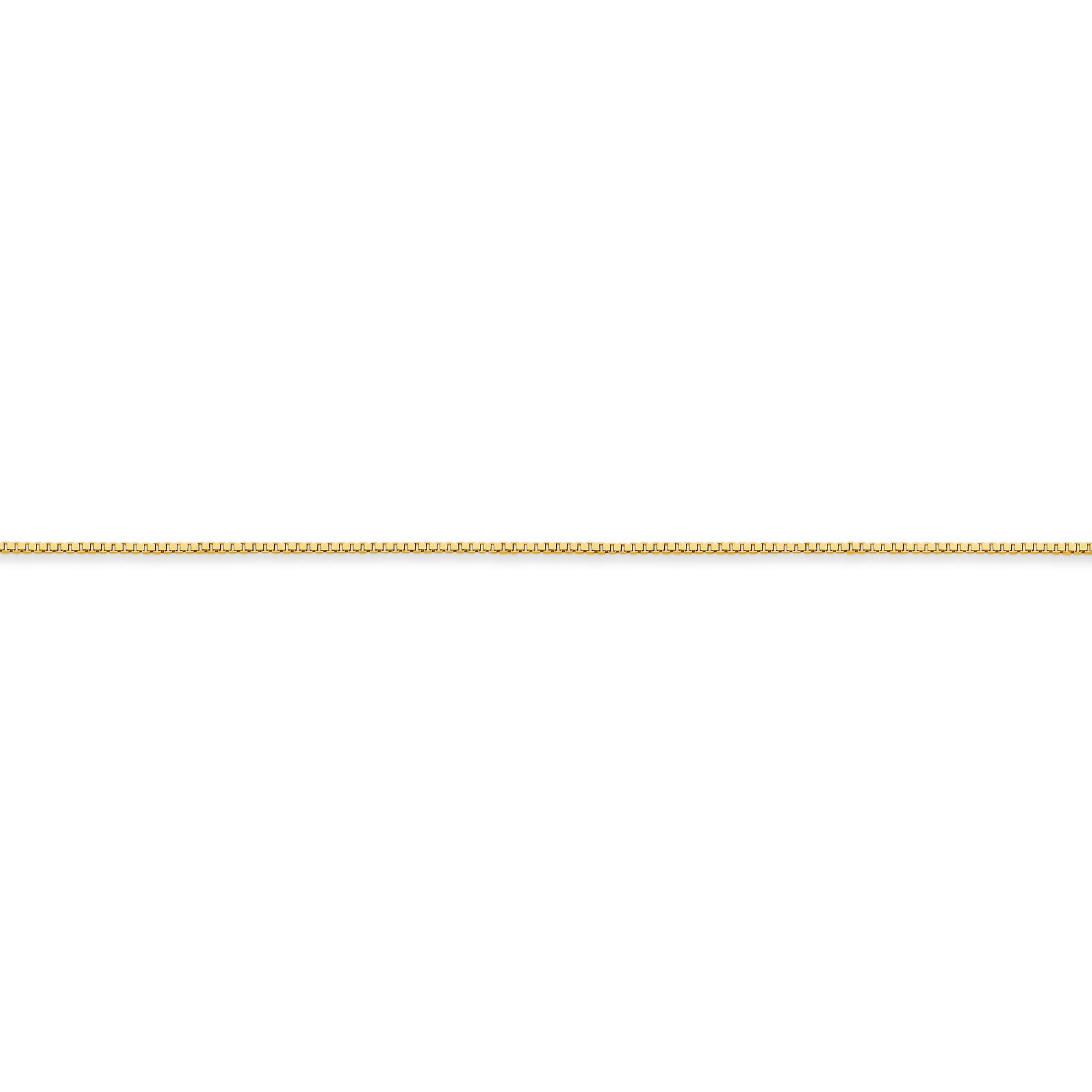 Yellow Gold 0.80mm Box Chain - SIDE