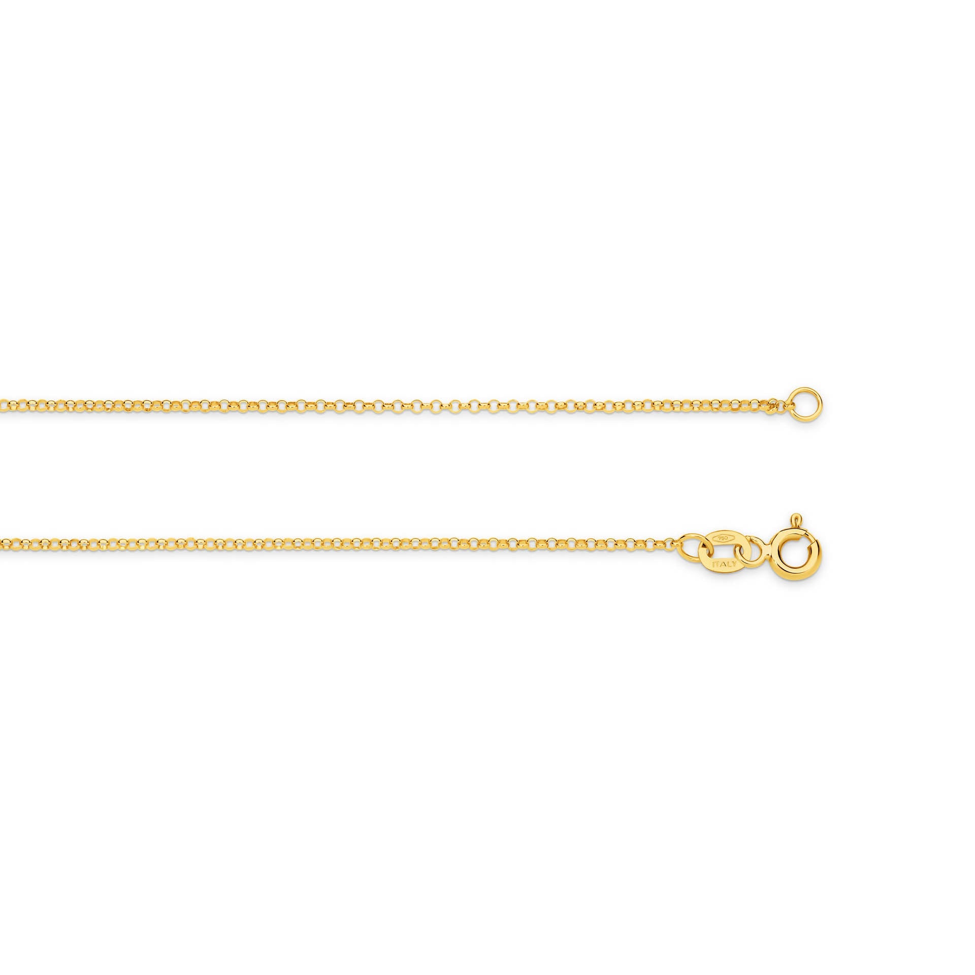 Yellow Gold 1.30mm Belcher Chain - TOP