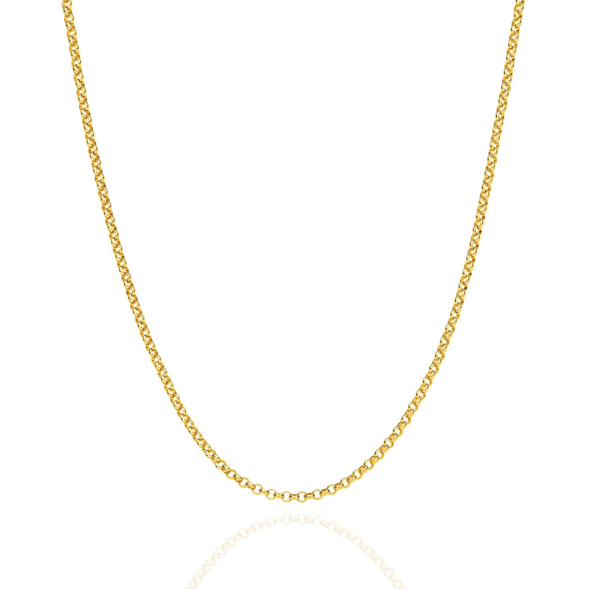 Yellow Gold 2.04mm Belcher Chain - FRONT