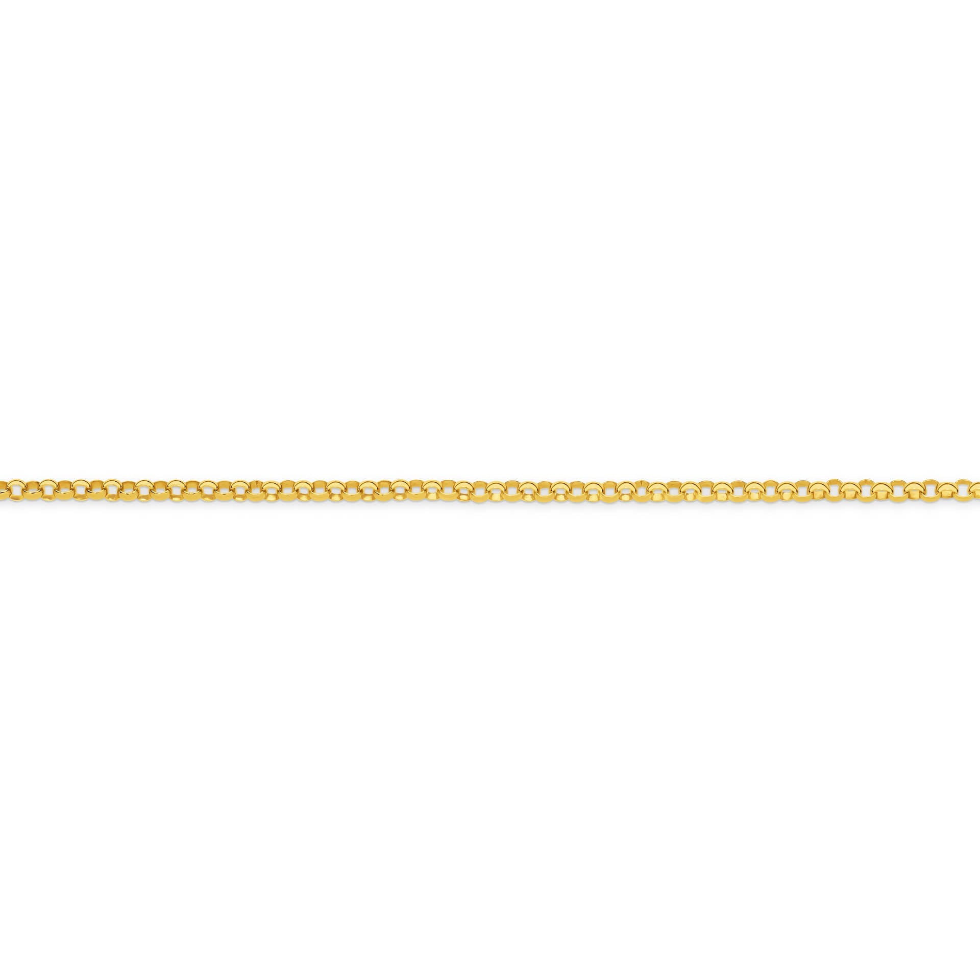 Yellow Gold 2.34mm Belcher Chain - SIDE