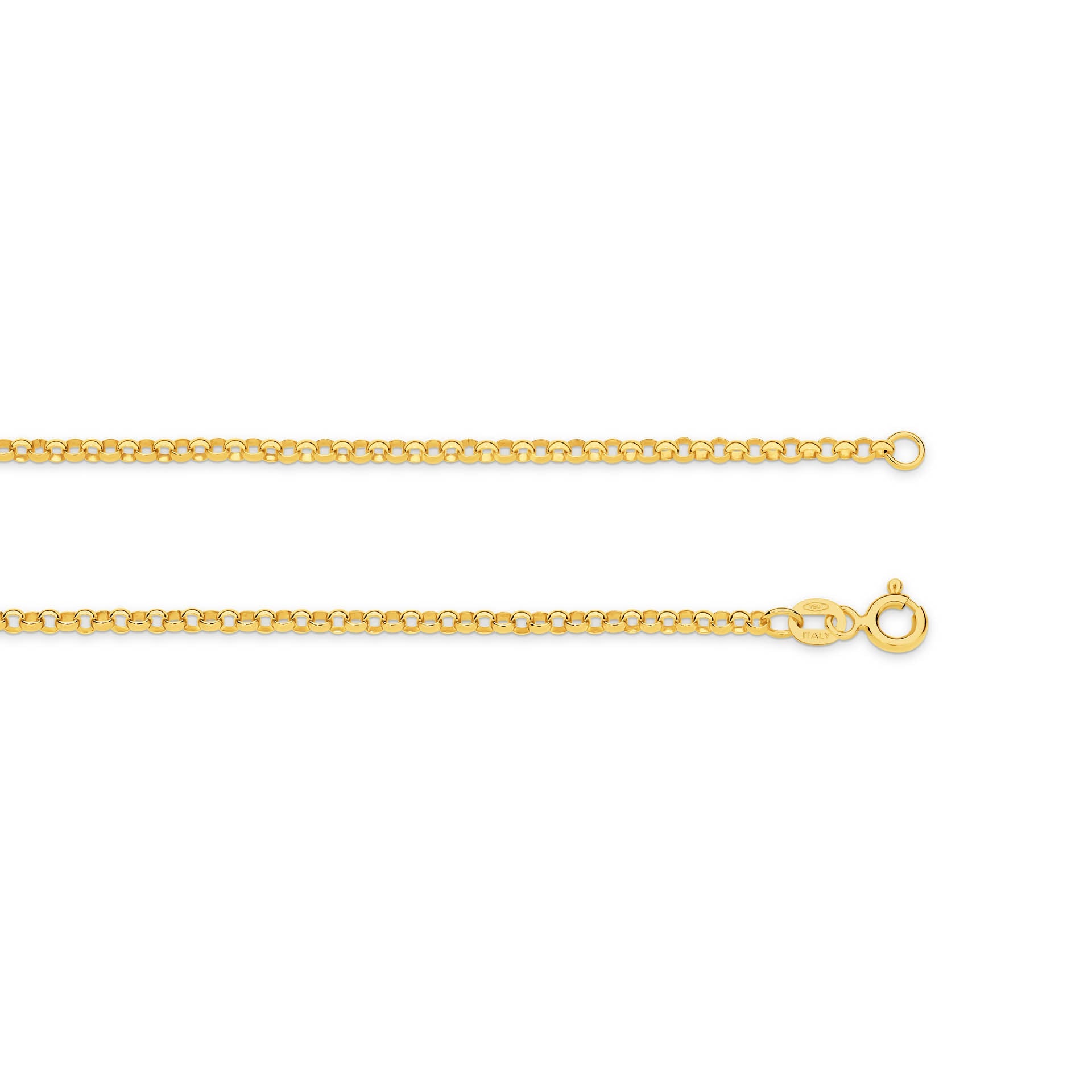 Yellow Gold 2.34mm Belcher Chain - TOP