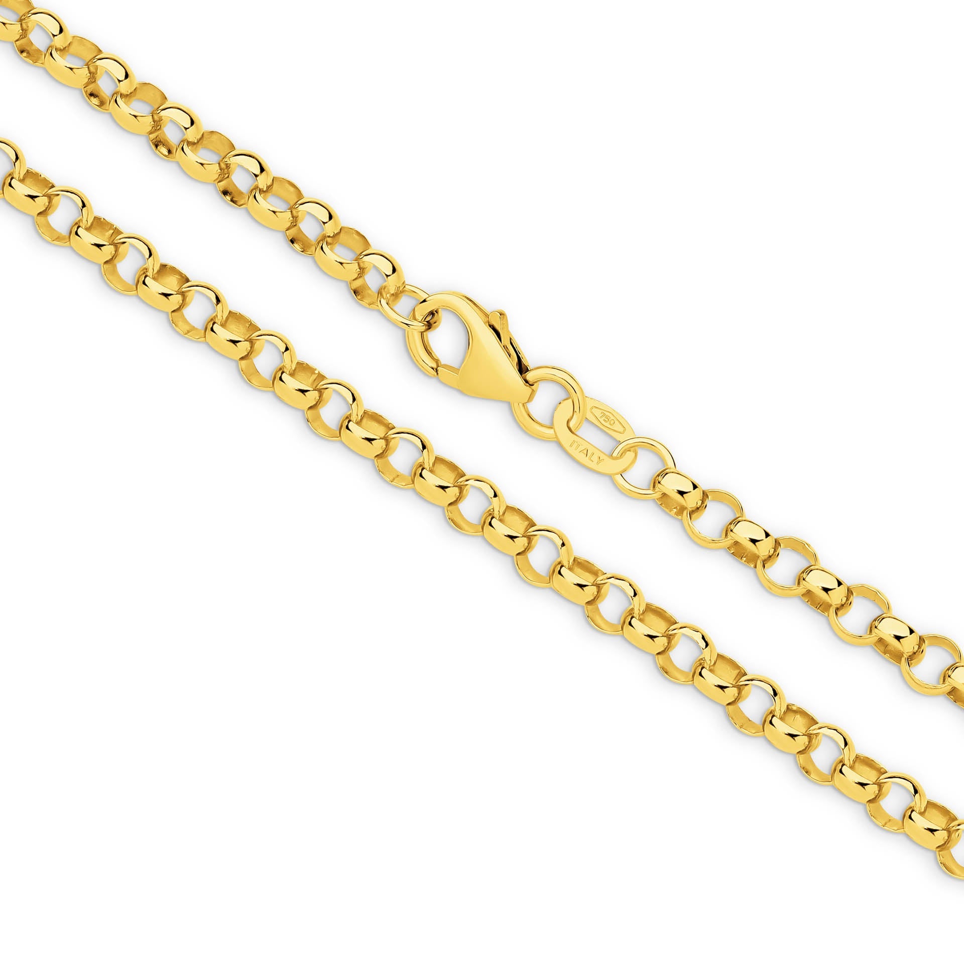 Yellow Gold 3.34mm Belcher Chain - MAIN