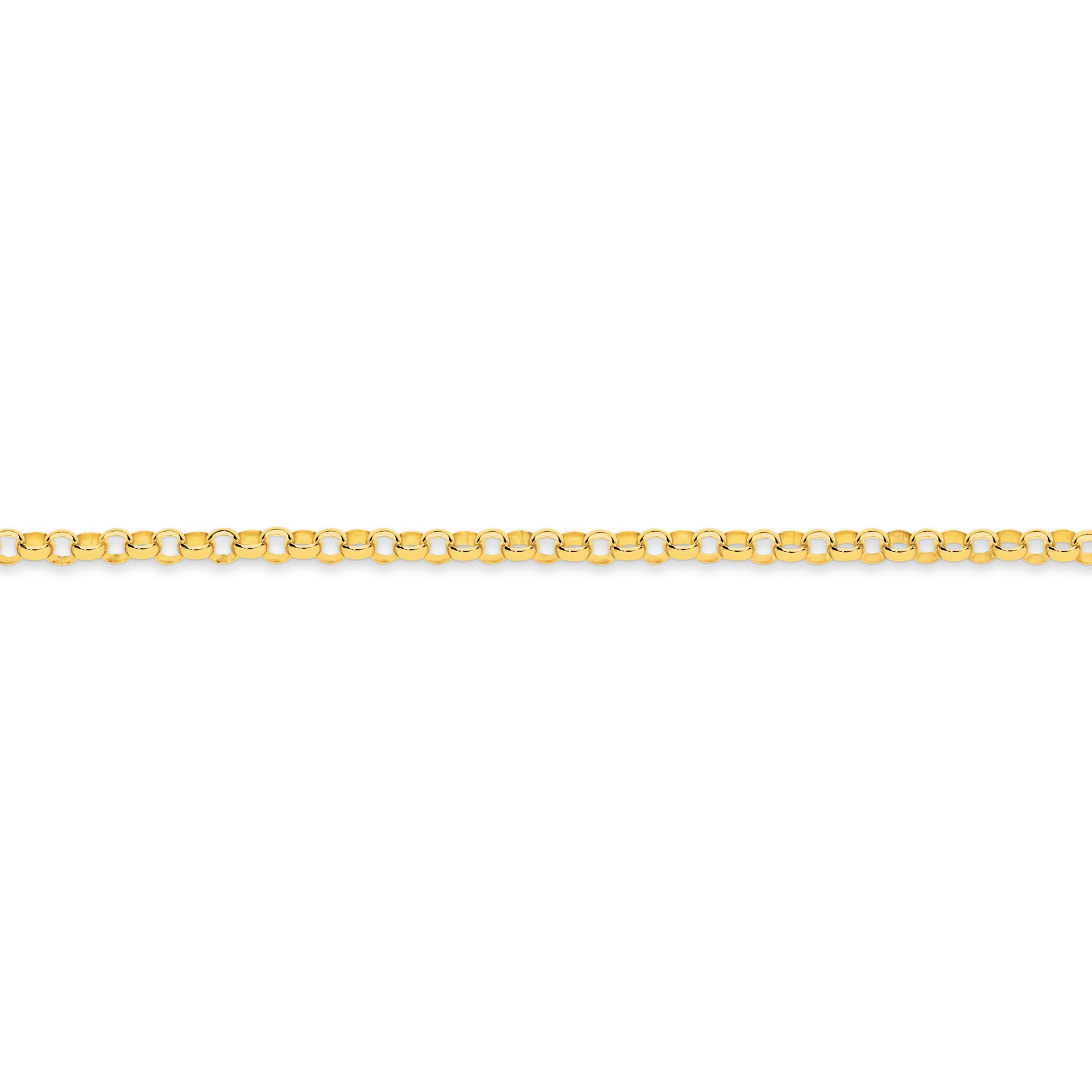 Yellow Gold 3.34mm Belcher Chain - SIDE