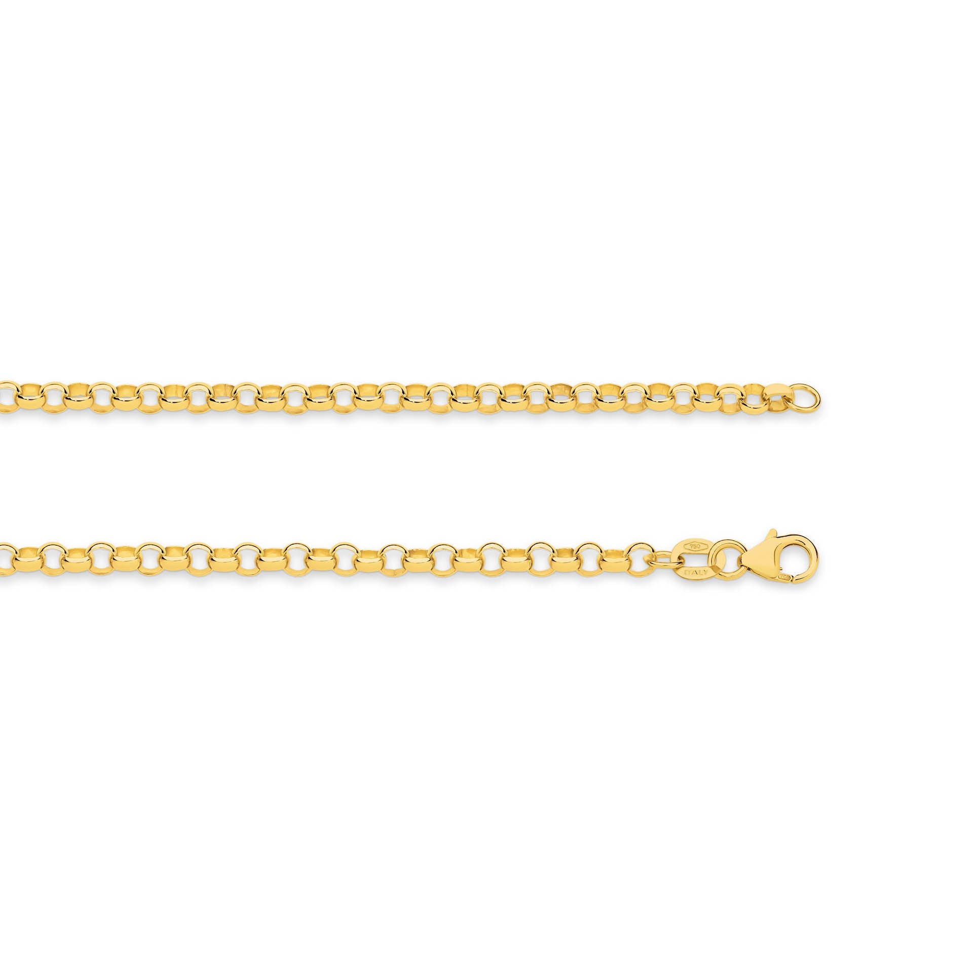 Yellow Gold 3.34mm Belcher Chain - TOP