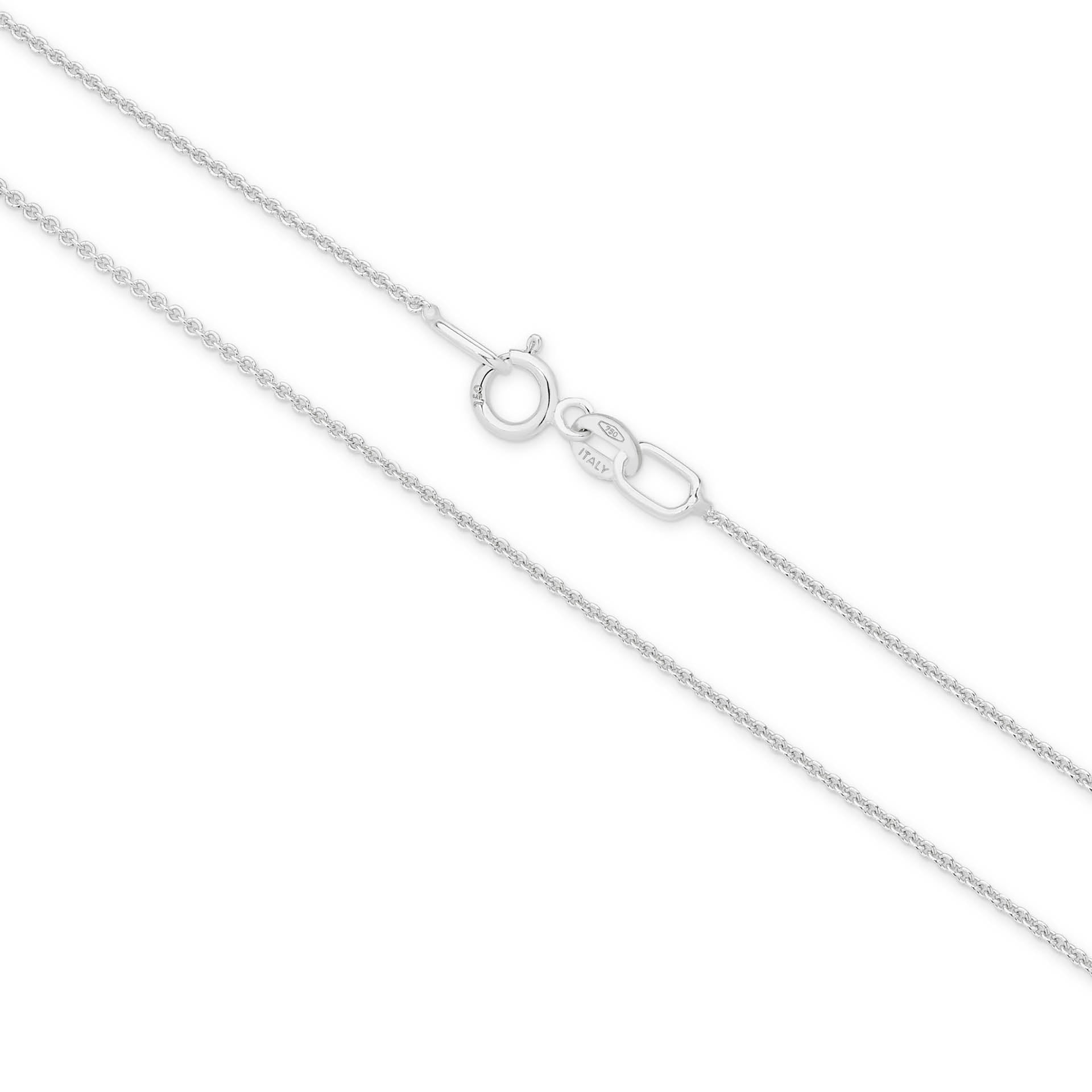 White Gold 0.90mm Cable Chain - MAIN