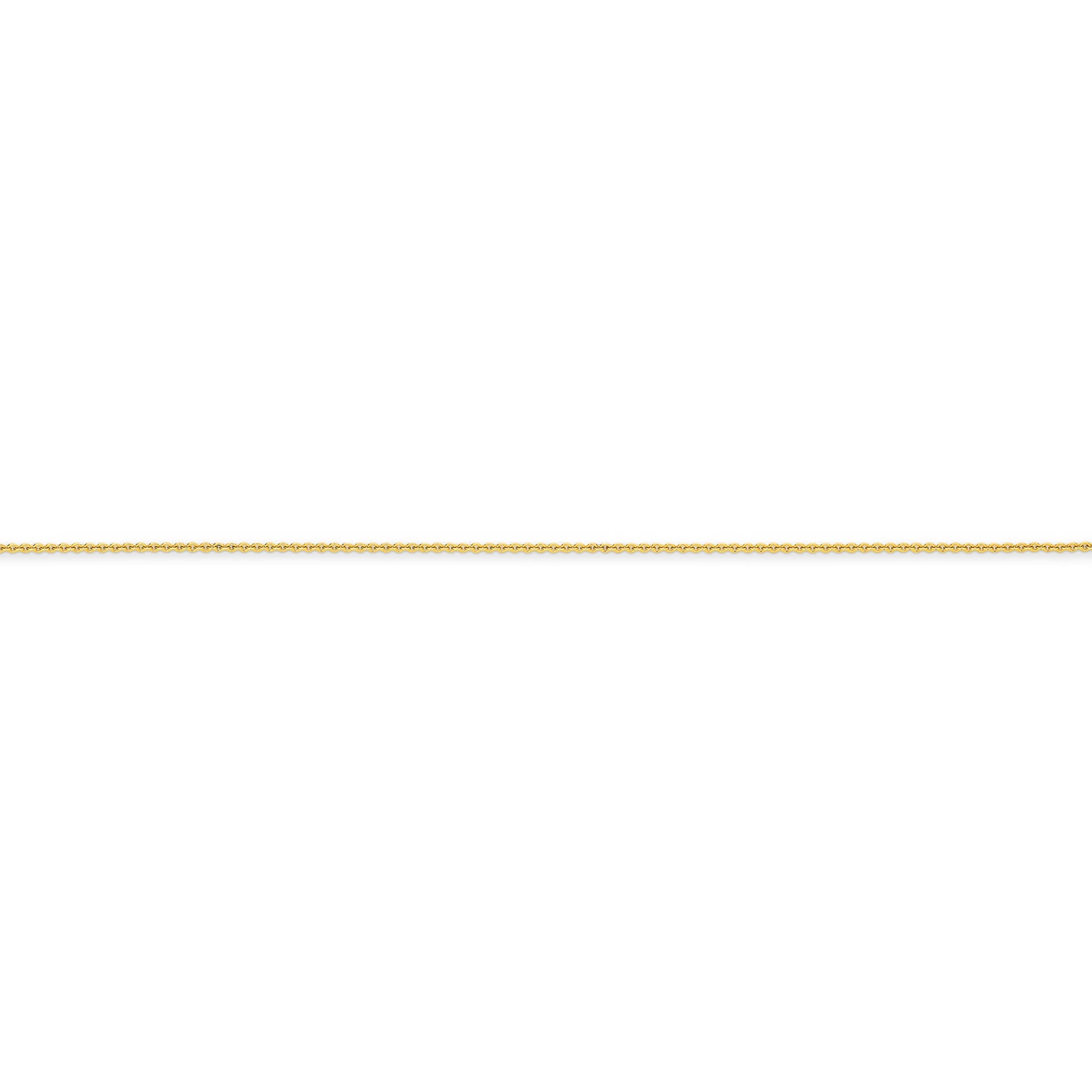 Yellow Gold 0.90mm Cable Chain - SIDE