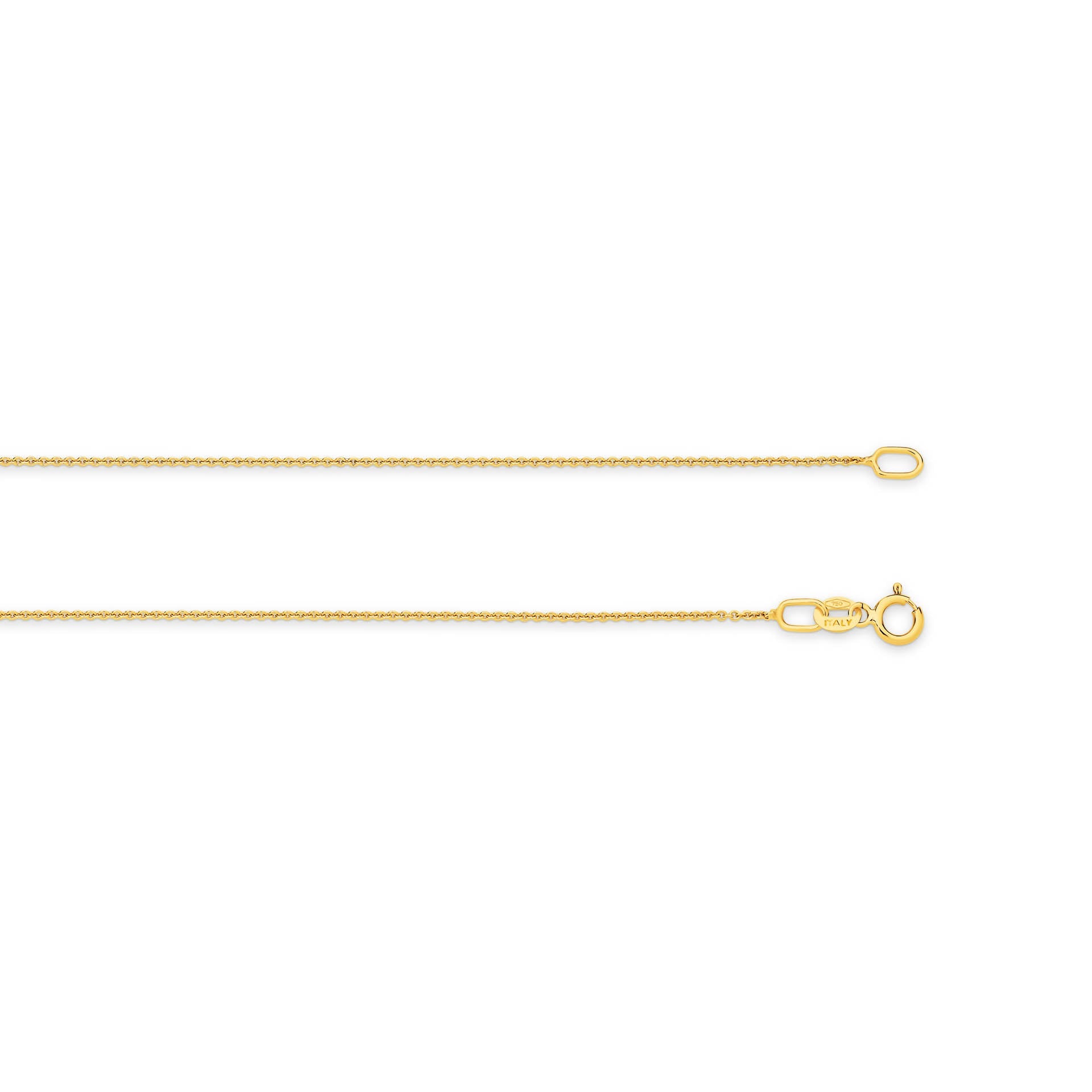 Yellow Gold 0.90mm Cable Chain - TOP