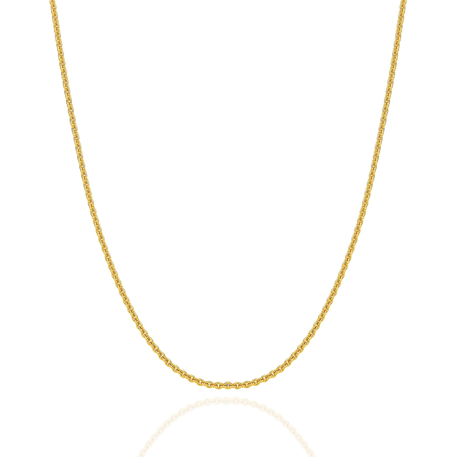 Yellow Gold 1.58mm Cable Chain - FRONT