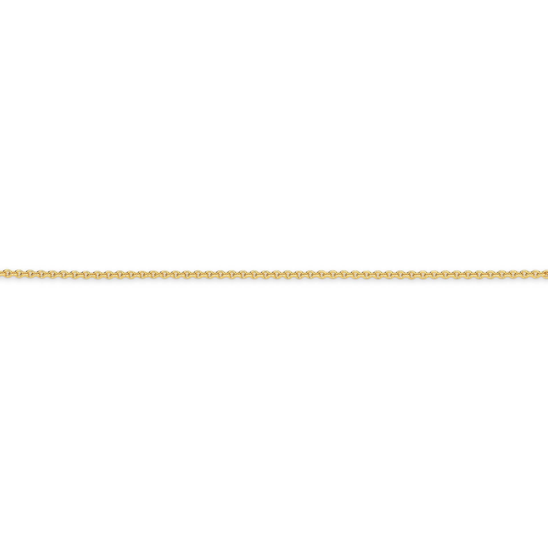 Yellow Gold 1.58mm Cable Chain - SIDE