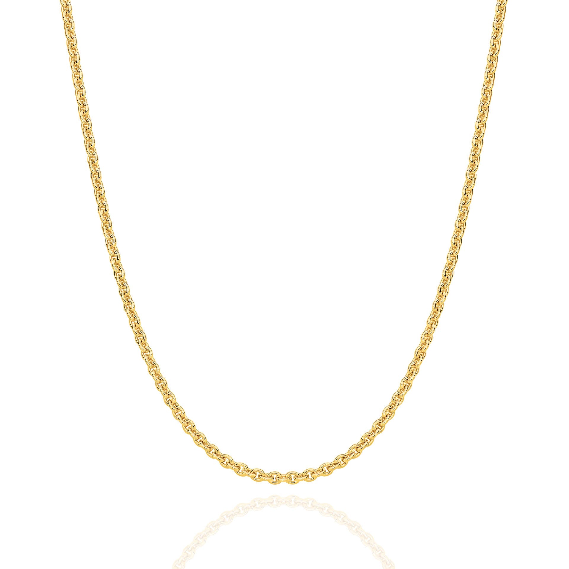 Yellow Gold 2.29mm Cable Chain - FRONT