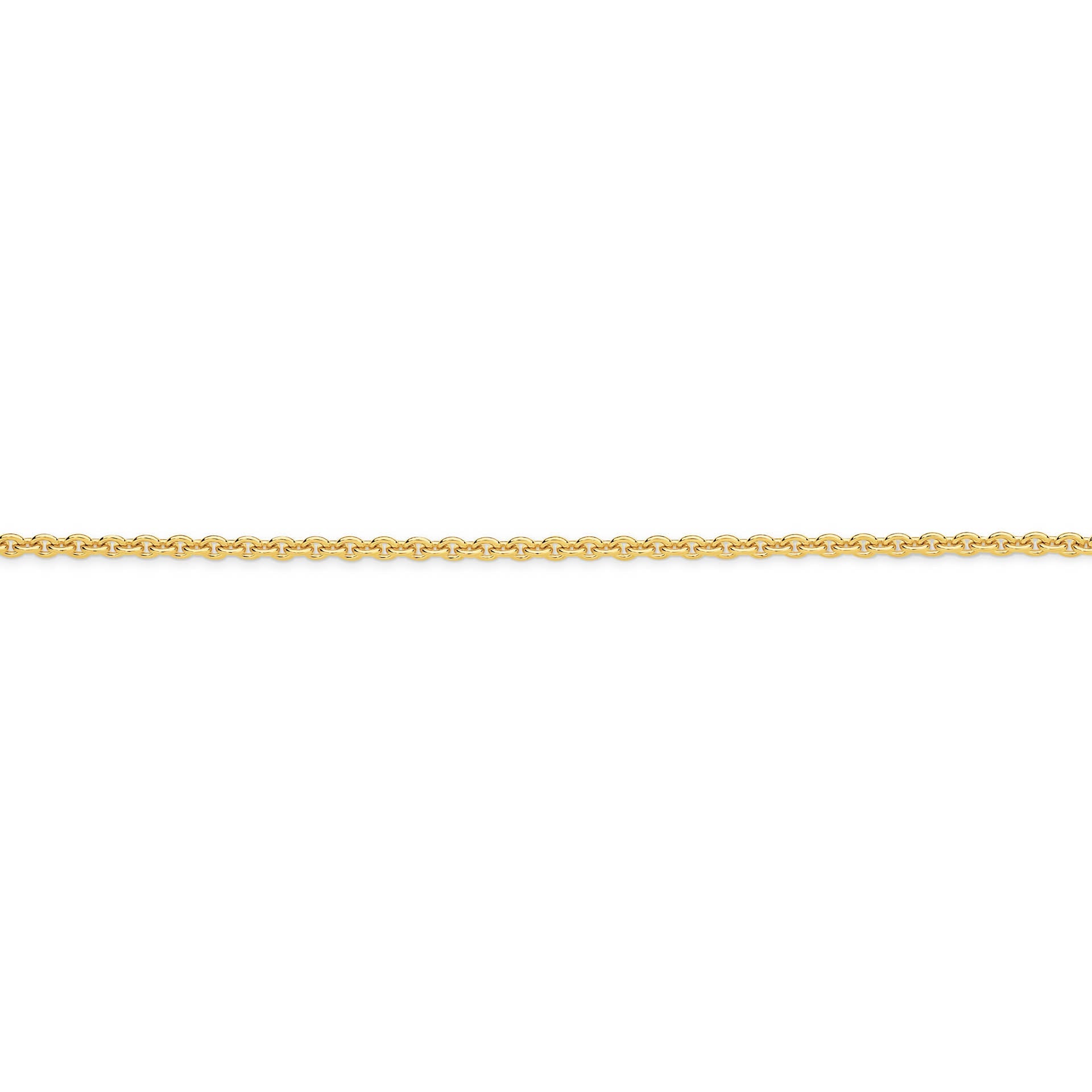 Yellow Gold 2.29mm Cable Chain - SIDE