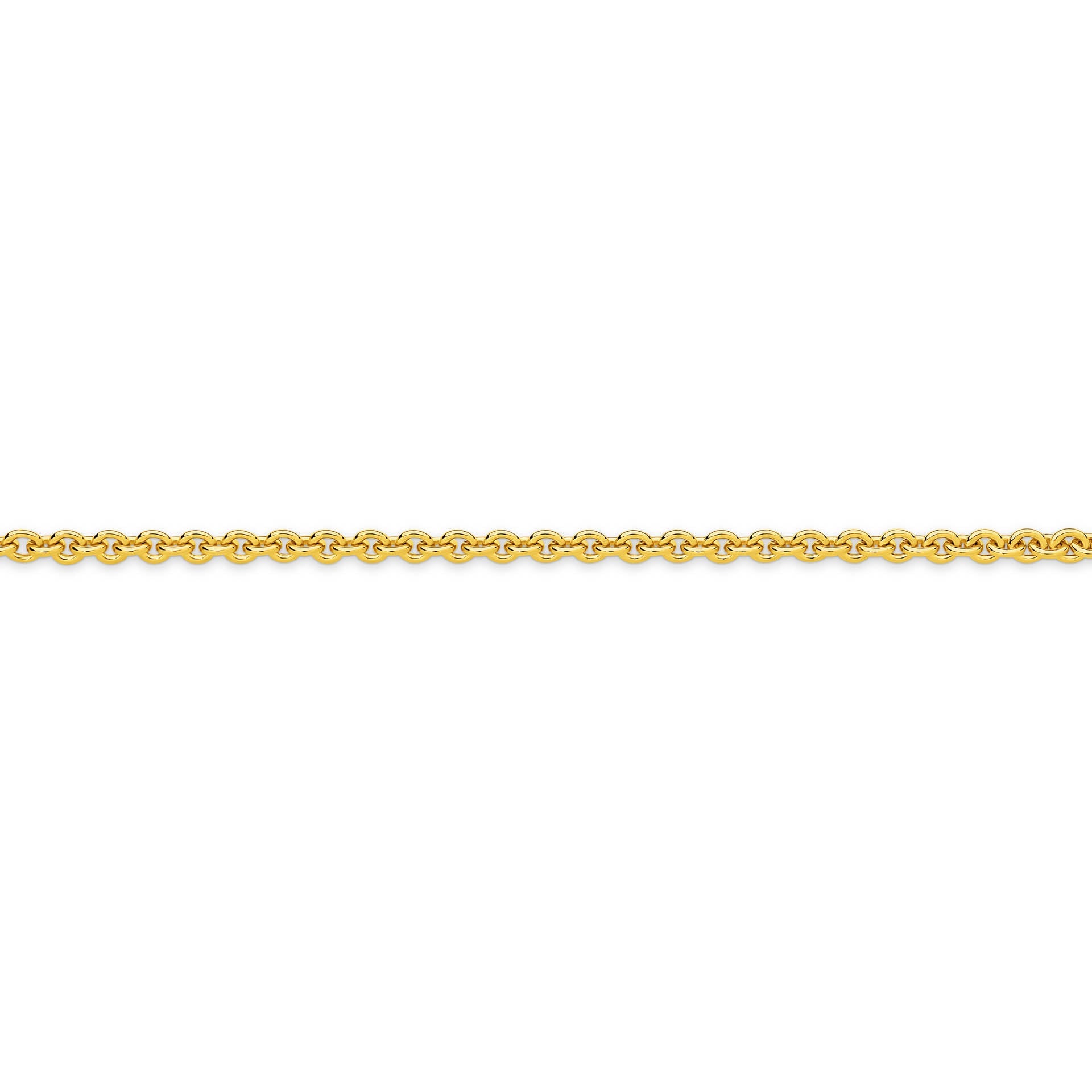 Yellow Gold 3.05mm Cable Chain - SIDE