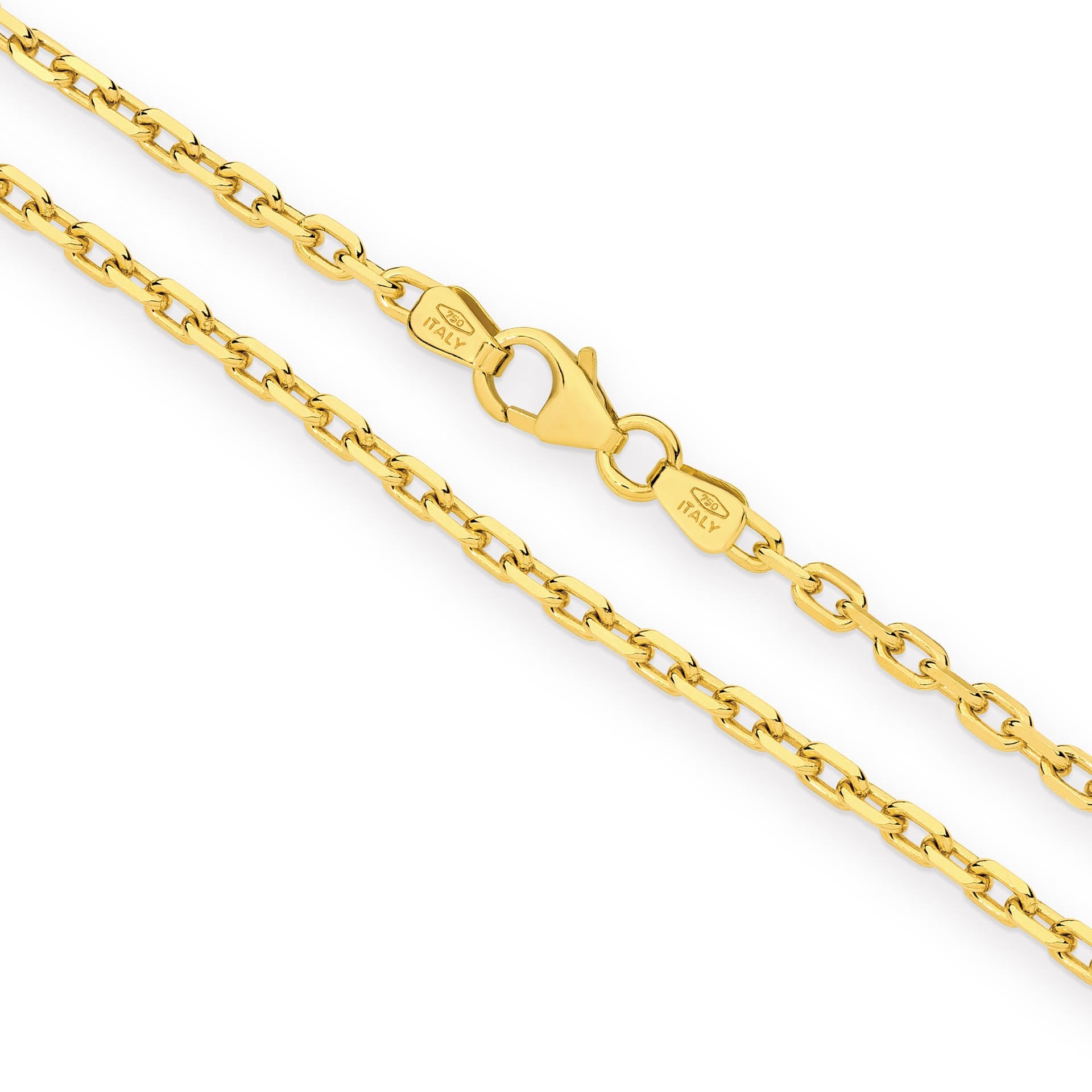 Yellow Gold 2.20mm Diamond Cut Anchor Chain - MAIN