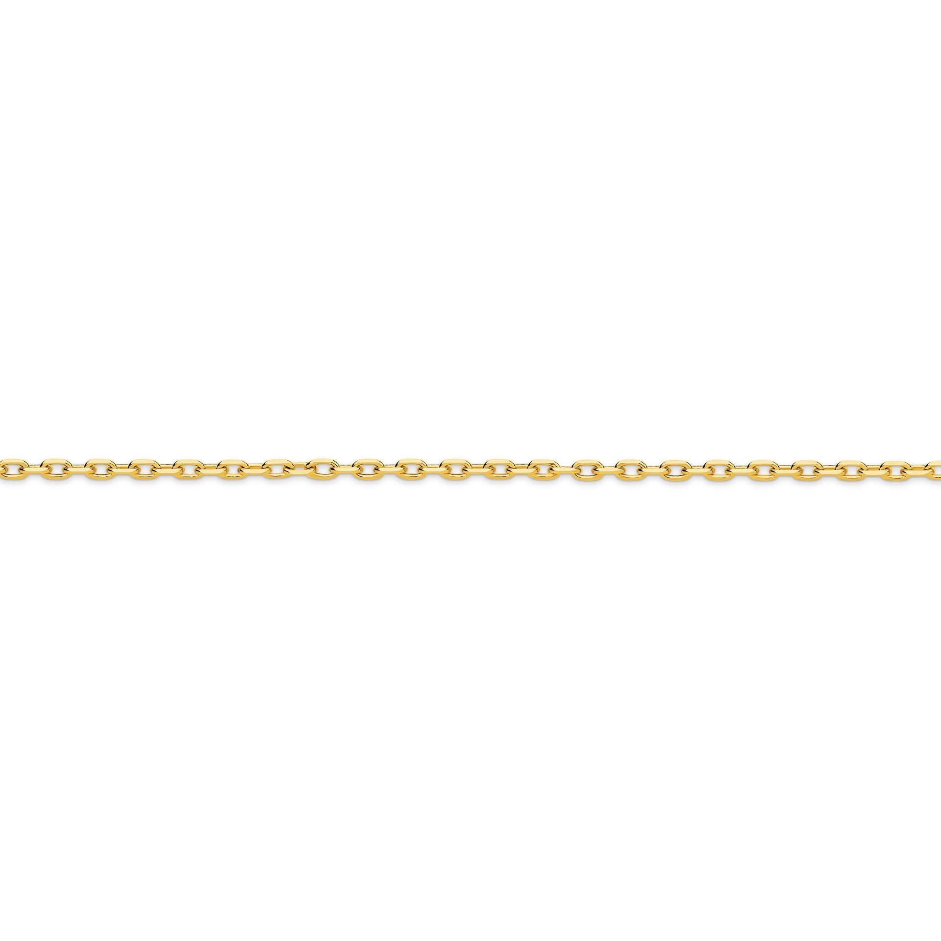 Yellow Gold 2.20mm Diamond Cut Anchor Chain - SIDE