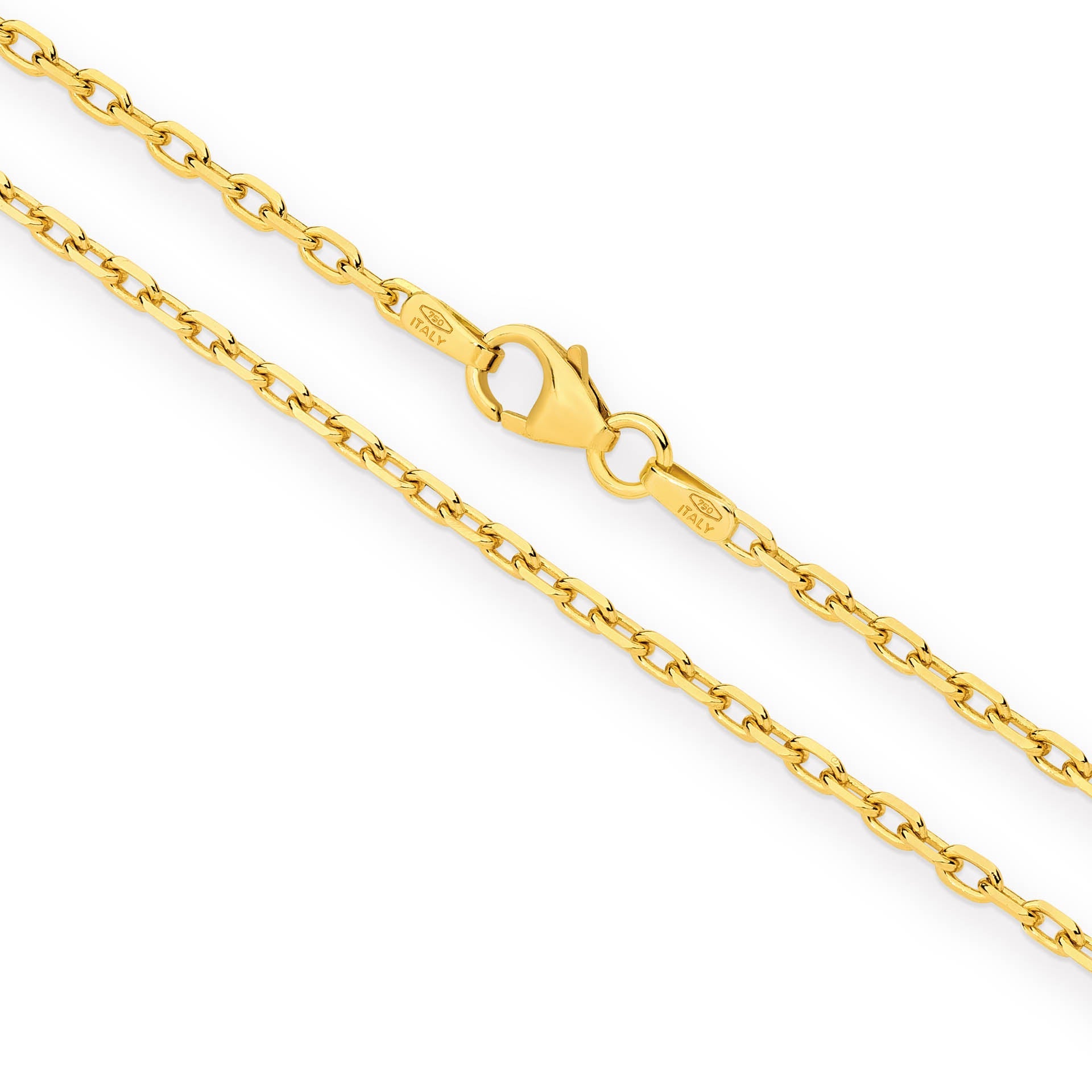 Yellow Gold 2.54mm Diamond Cut Anchor Chain - MAIN