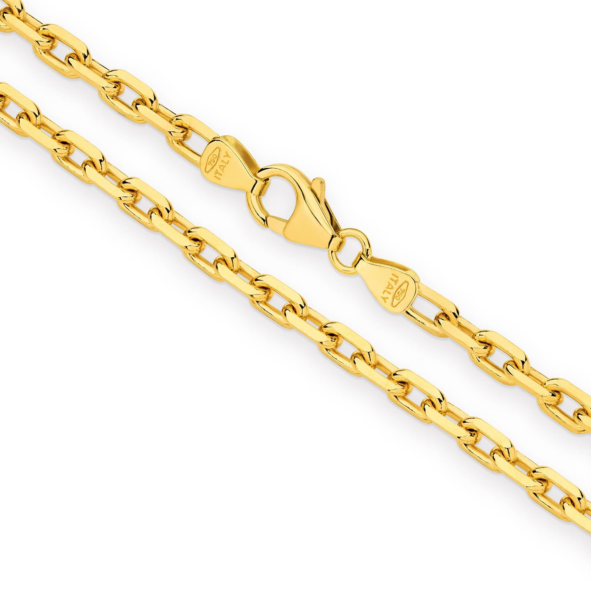 Yellow Gold 3.02mm Diamond Cut Anchor Chain - MAIN