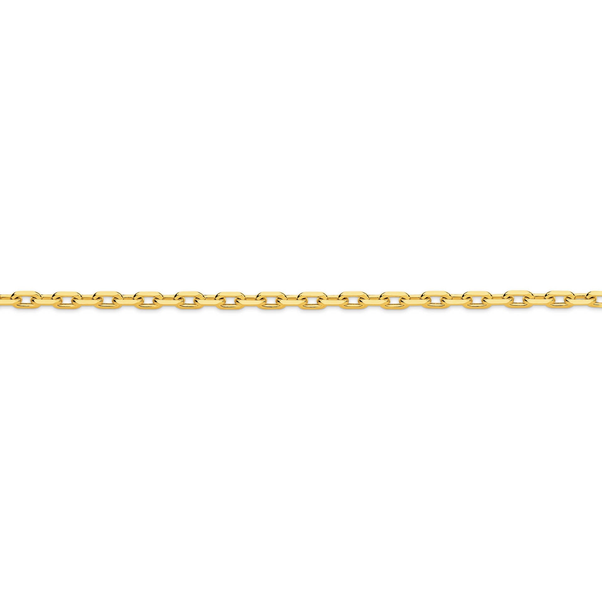 Yellow Gold 3.02mm Diamond Cut Anchor Chain - SIDE