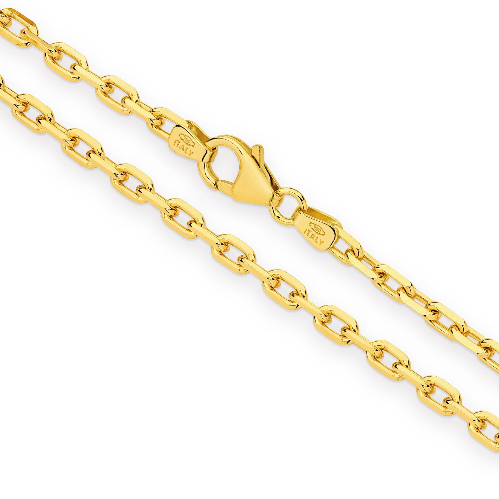 Yellow Gold 3.60mm Diamond Cut Anchor Chain - MAIN