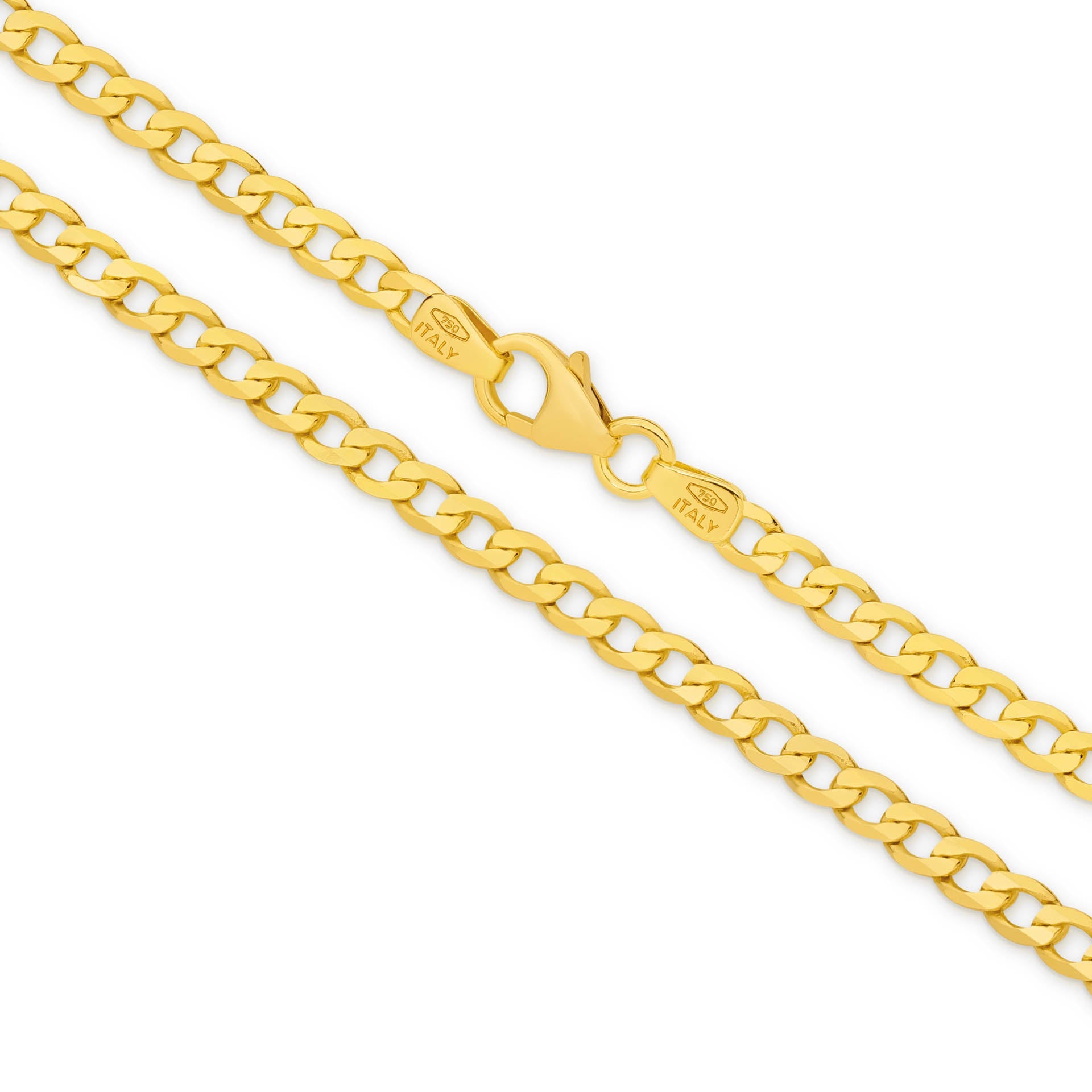 Yellow Gold 3.06mm Flat Curb Chain - MAIN