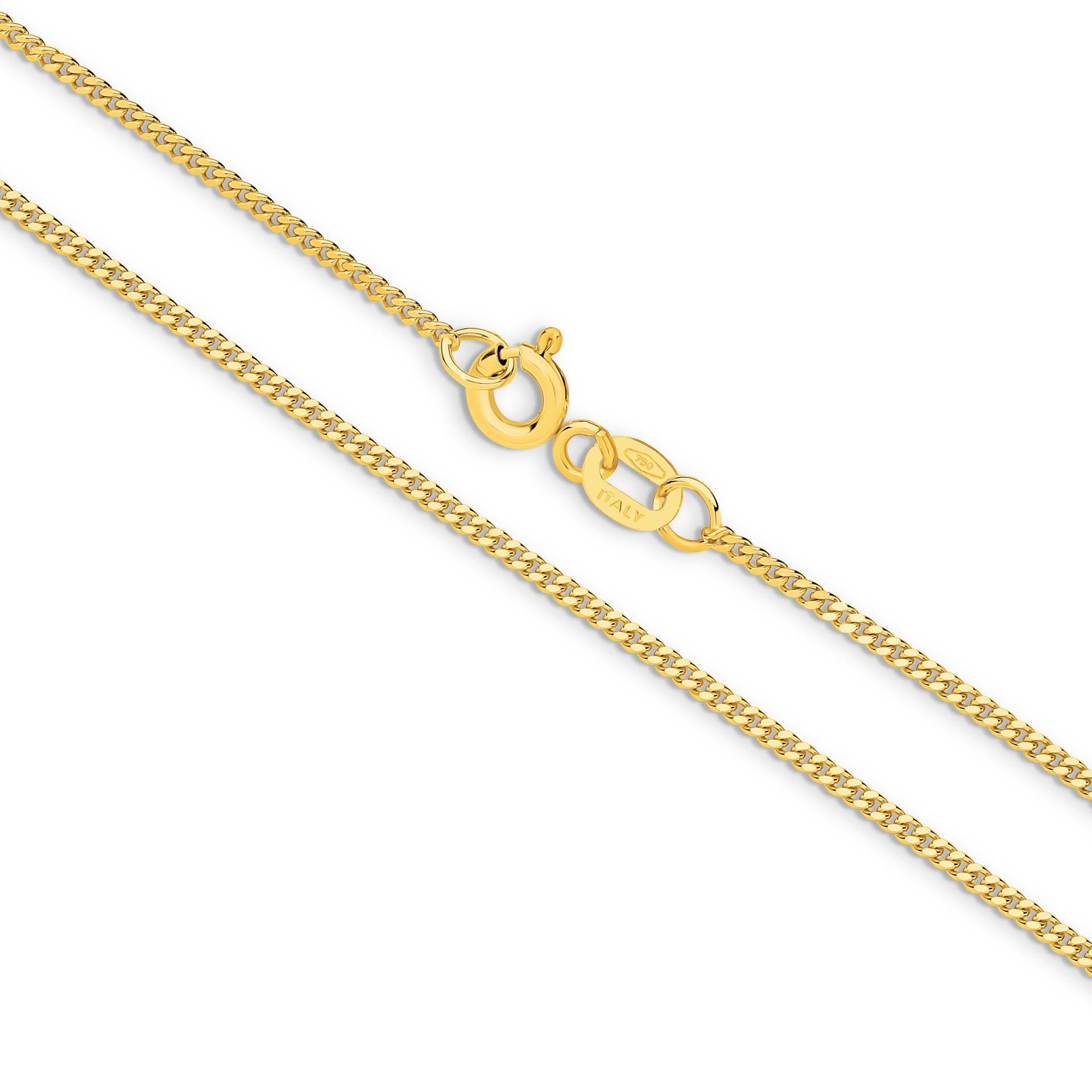 Yellow Gold 1.4mm Diamond Cut Curb Chain - MAIN