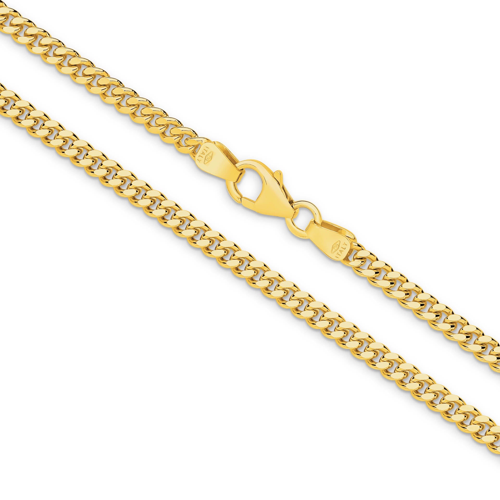 Yellow Gold 2.8mm Diamond Cut Curb Chain - MAIN