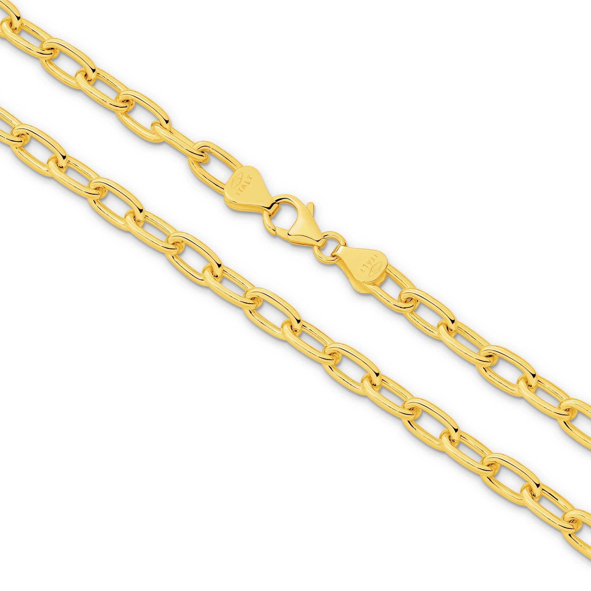 Yellow Gold 5.40mm Paper Clip Chain - MAIN