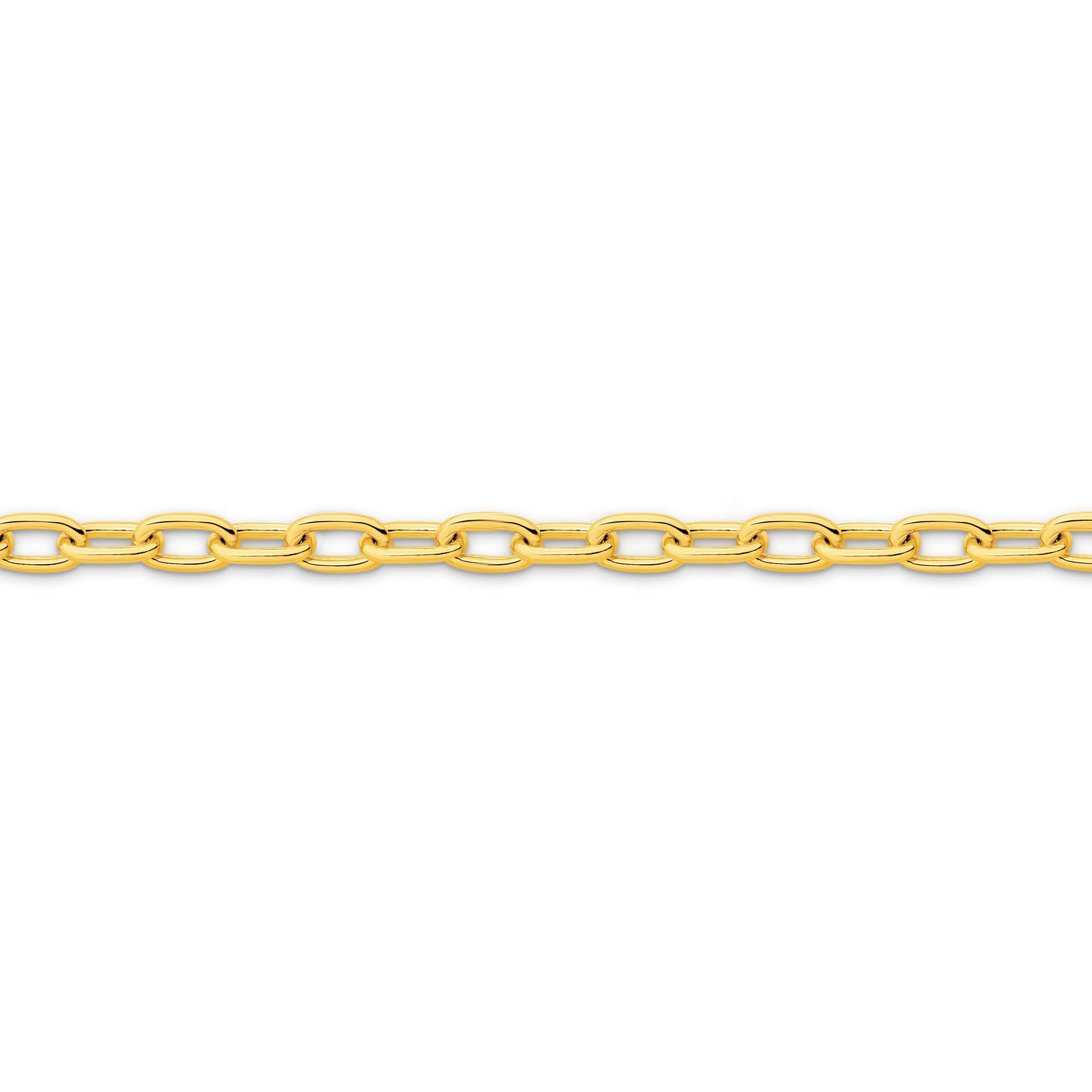 Yellow Gold 5.40mm Paper Clip Chain - SIDE