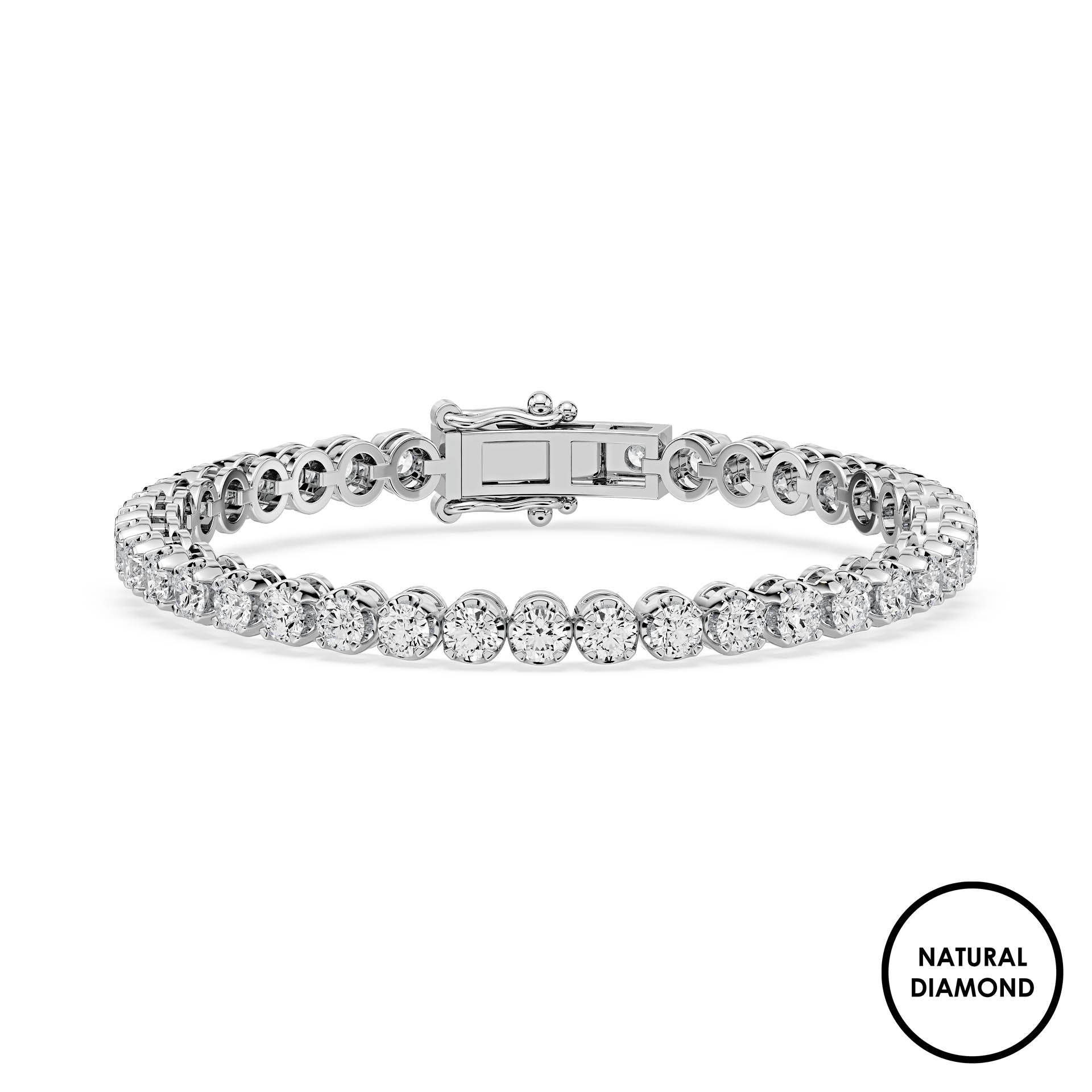 Embrace Tennis Bracelet with Natural Diamonds