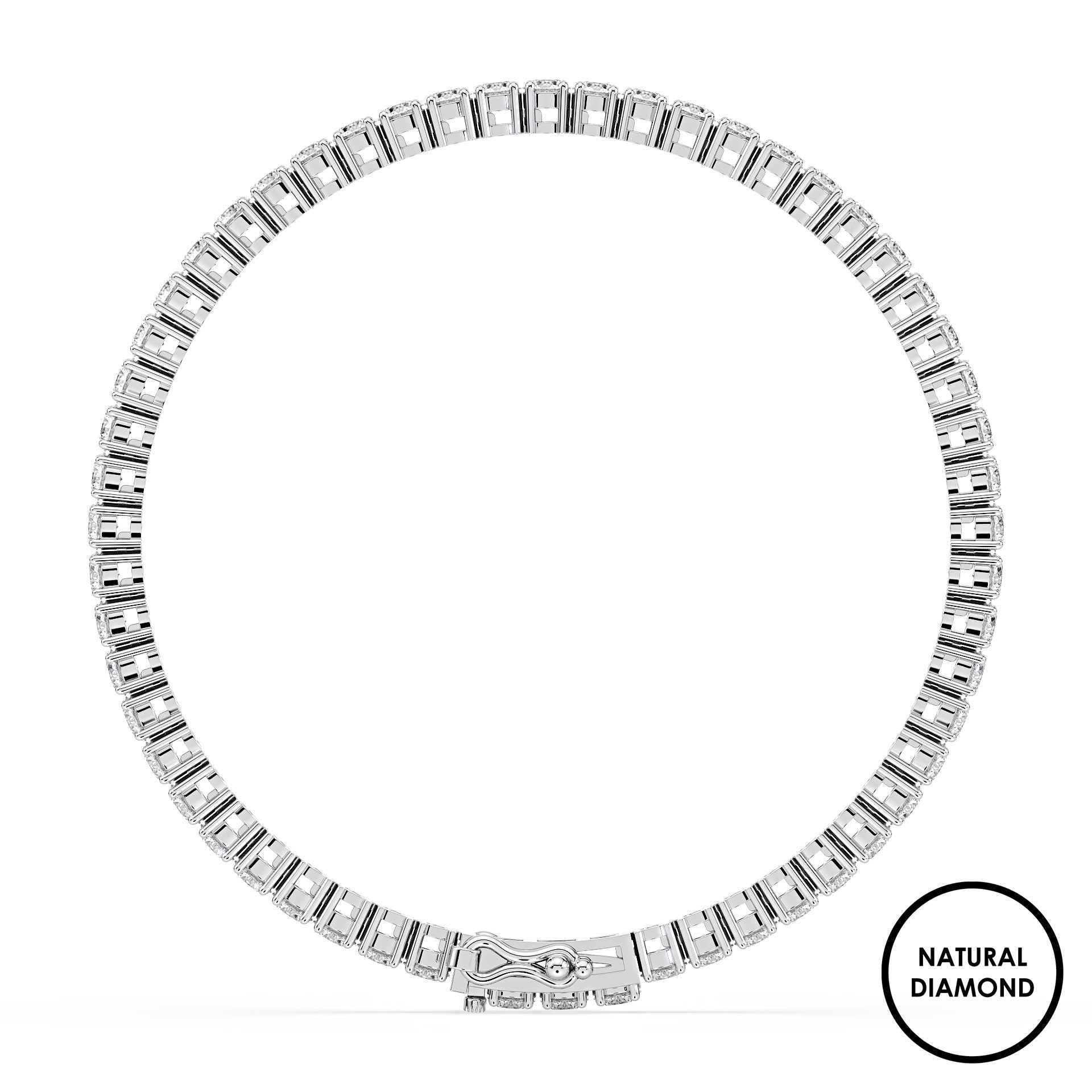 Classic Tennis Bracelet with Natural Diamonds