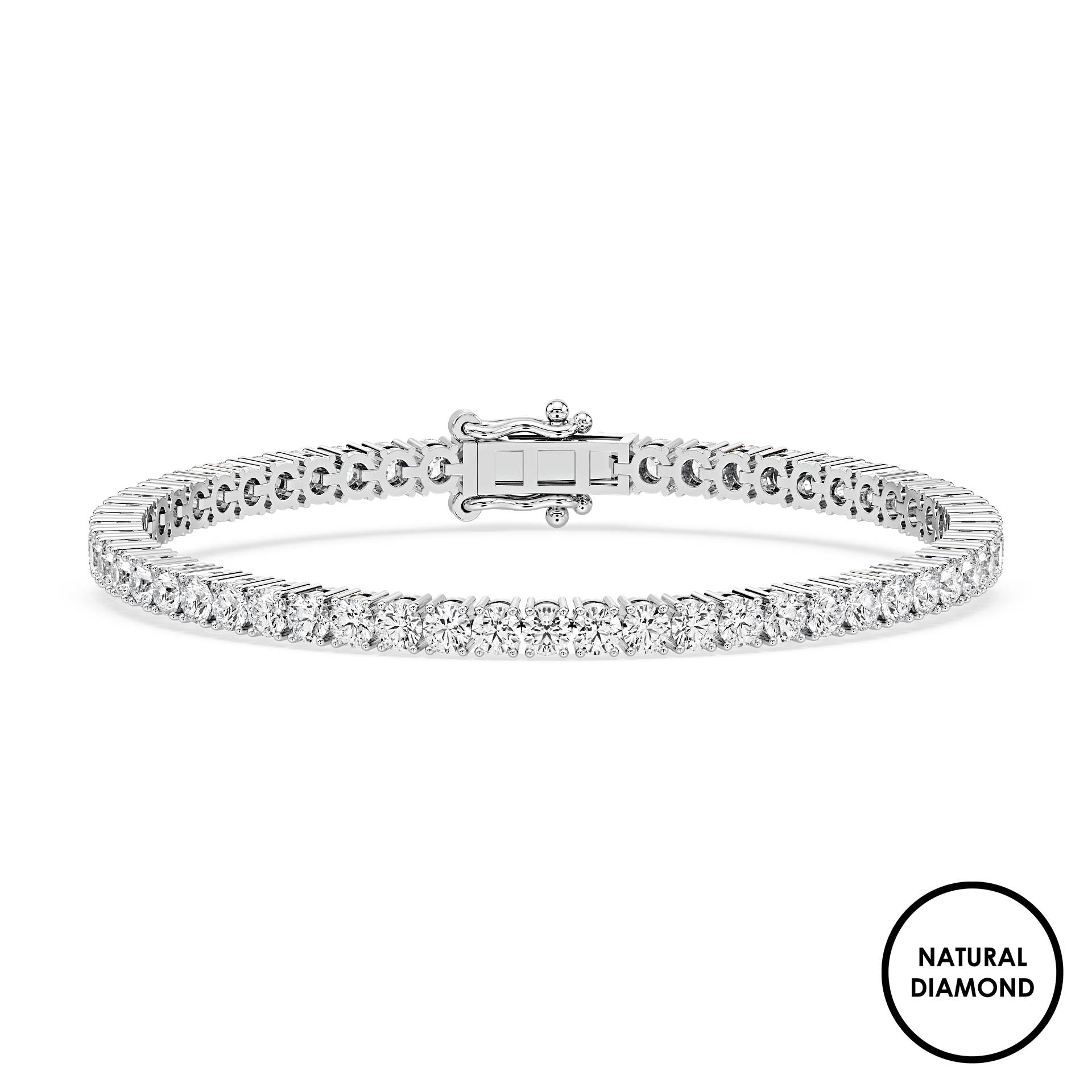 Classic Tennis Bracelet with Natural Diamonds