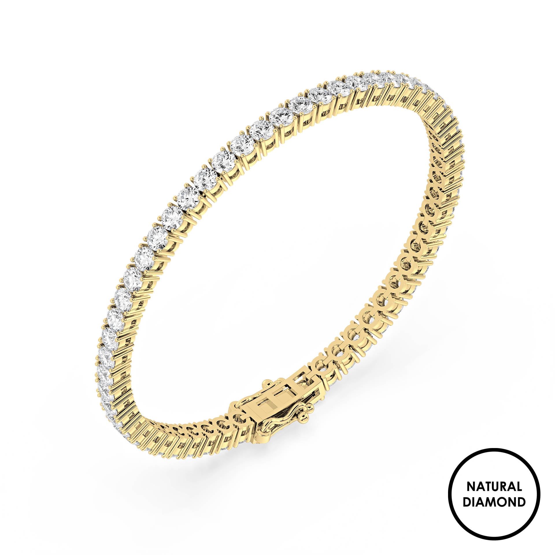 Classic Tennis Bracelet with Natural Diamonds