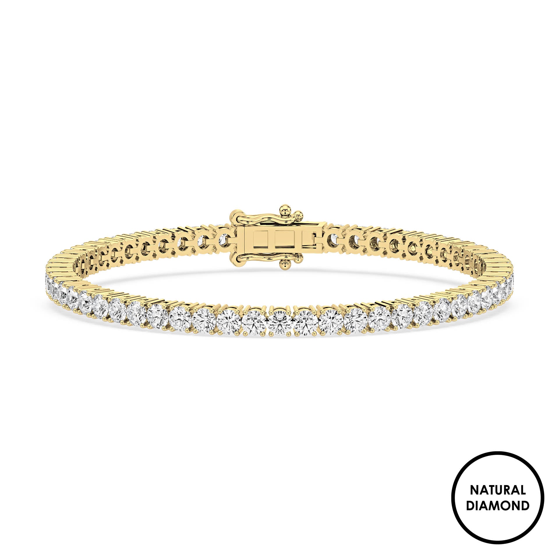 Classic Tennis Bracelet with Natural Diamonds