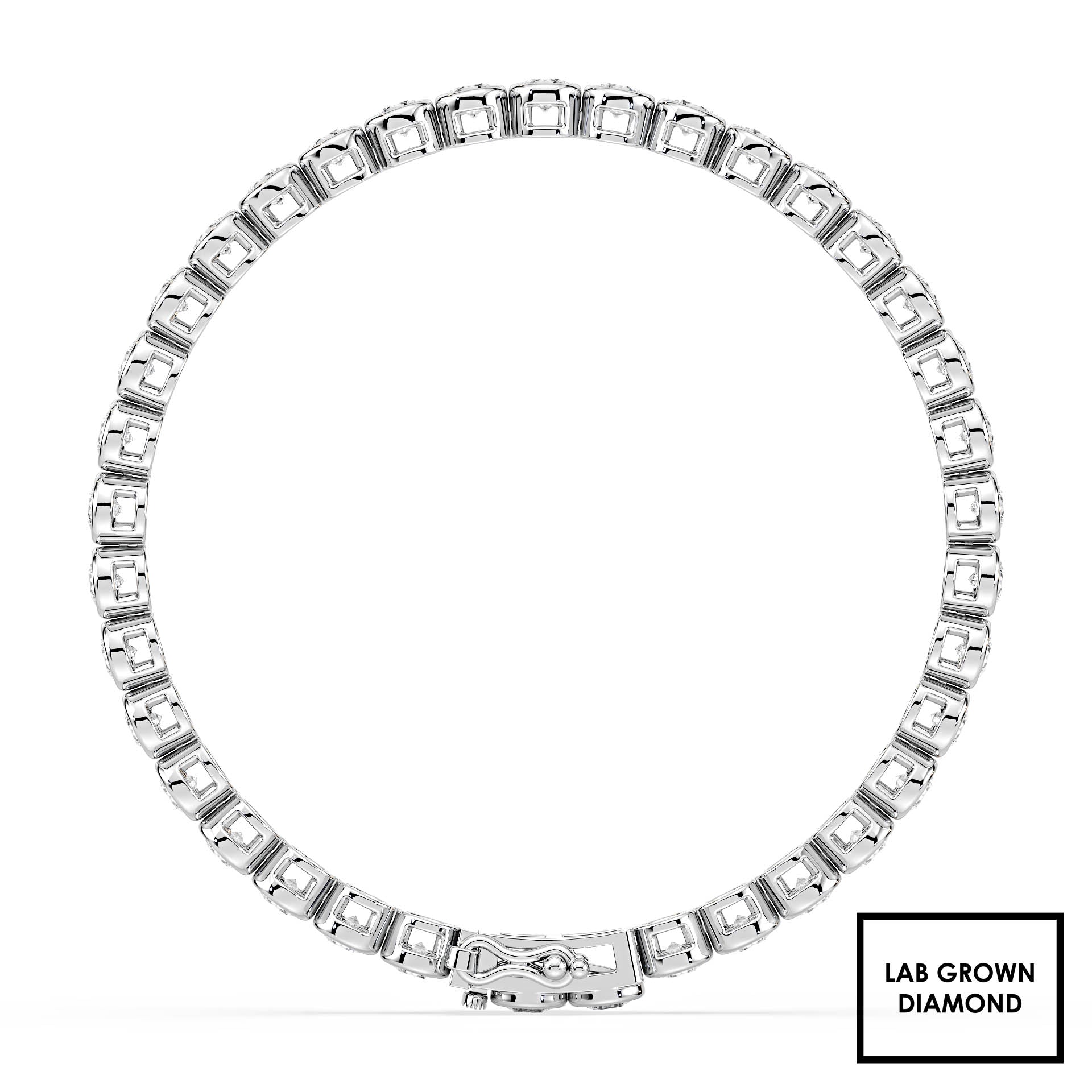 Bezel Set Tennis Bracelet with Lab Grown Diamonds