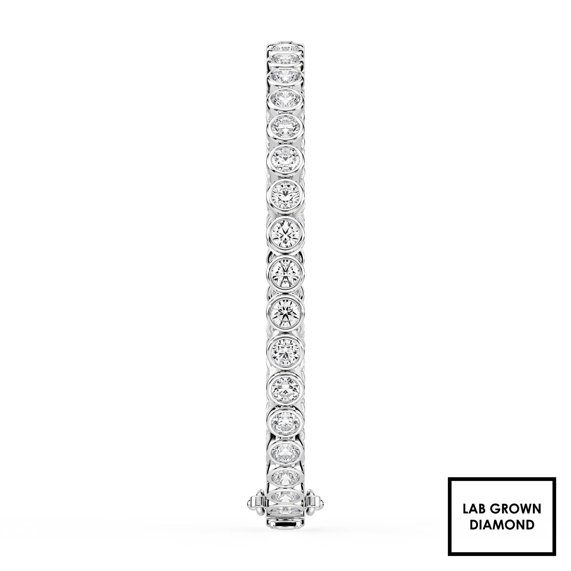 Bezel Set Tennis Bracelet with Lab Grown Diamonds