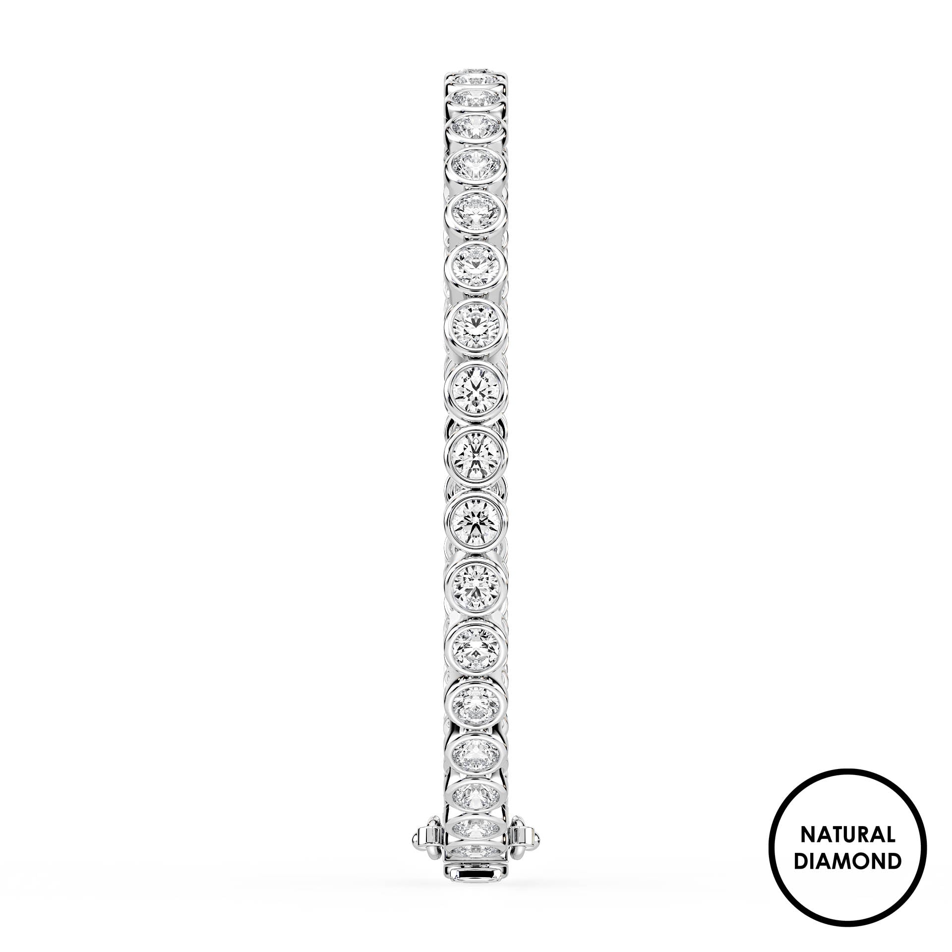 Bezel Set Tennis Bracelet with Natural Diamonds
