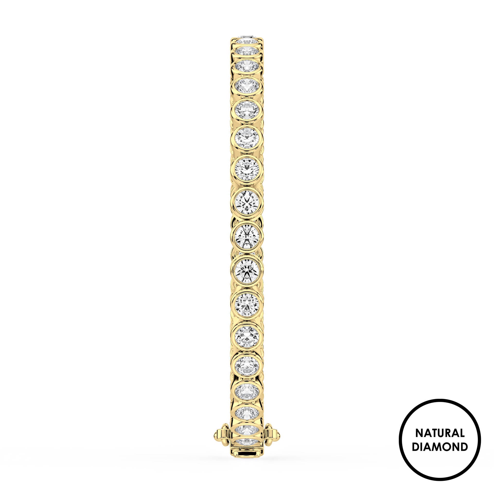 Bezel Set Tennis Bracelet with Natural Diamonds