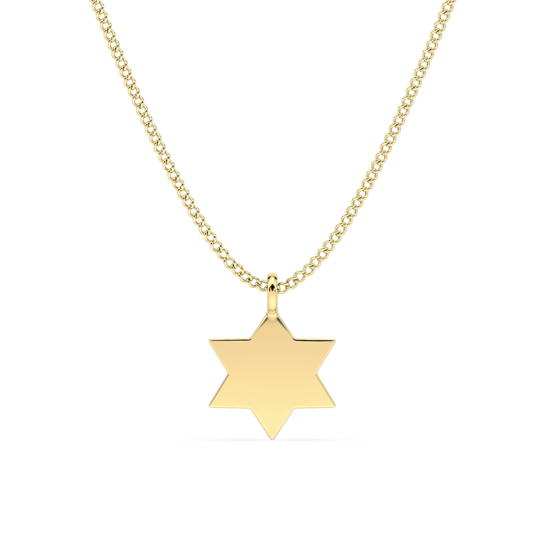 GOLD STAR OF DAVID PENDANT/NECKLACE in 9ct Yellow Gold
