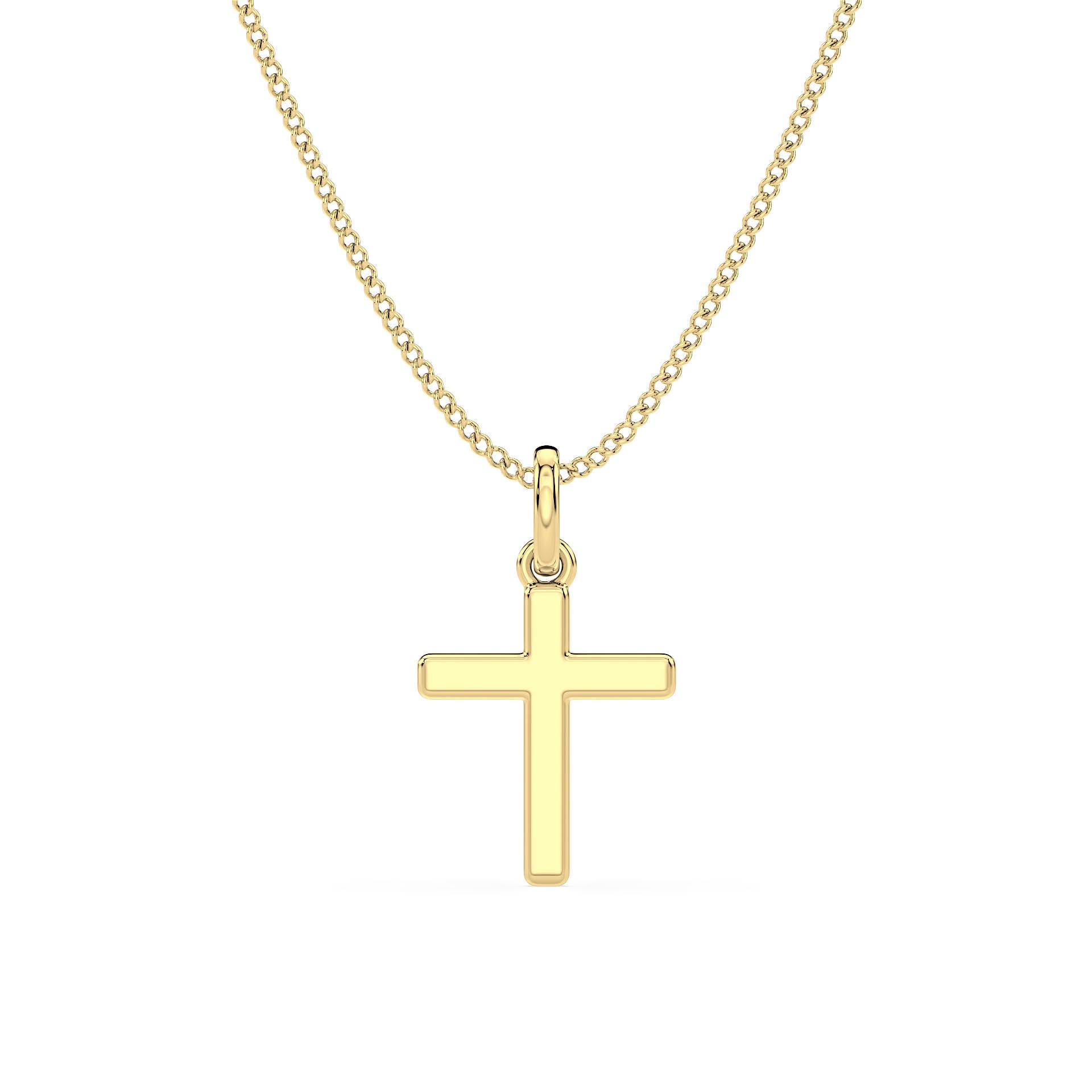 GOLD CROSS PENDANT/NECKLACE in 9ct Yellow Gold