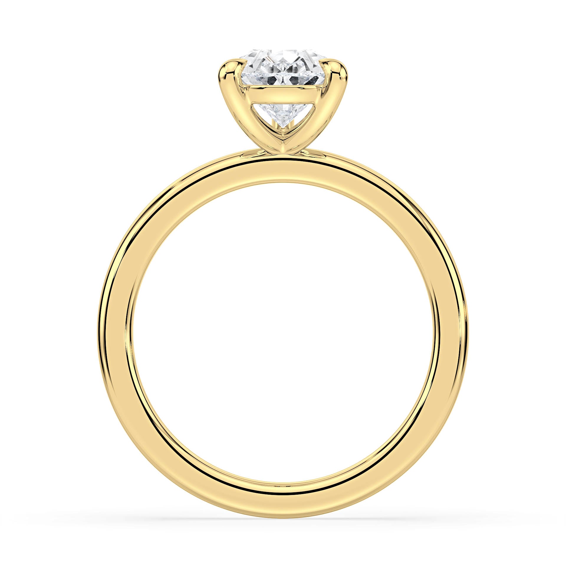 3-CLAW SOLITAIRE PEAR SHAPE DIAMOND ENGAGEMENT RING in 18ct Yellow Gold