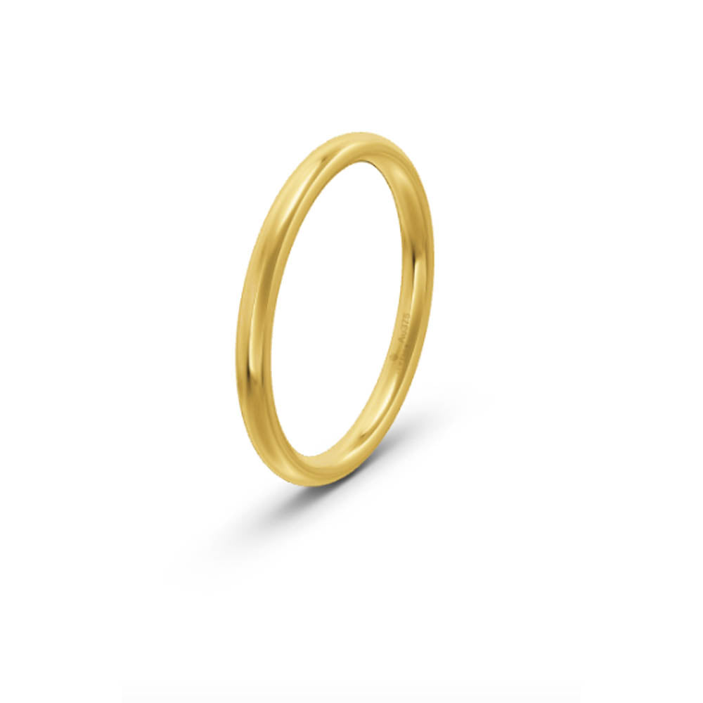 Classic Round 2mm Yellow Gold Wedding Band