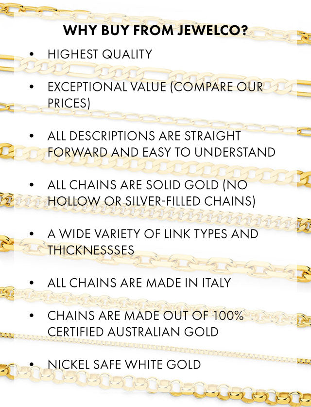 Flat Diamond Cut Figaro 1+3 3.95mm Solid Yellow Gold Chain