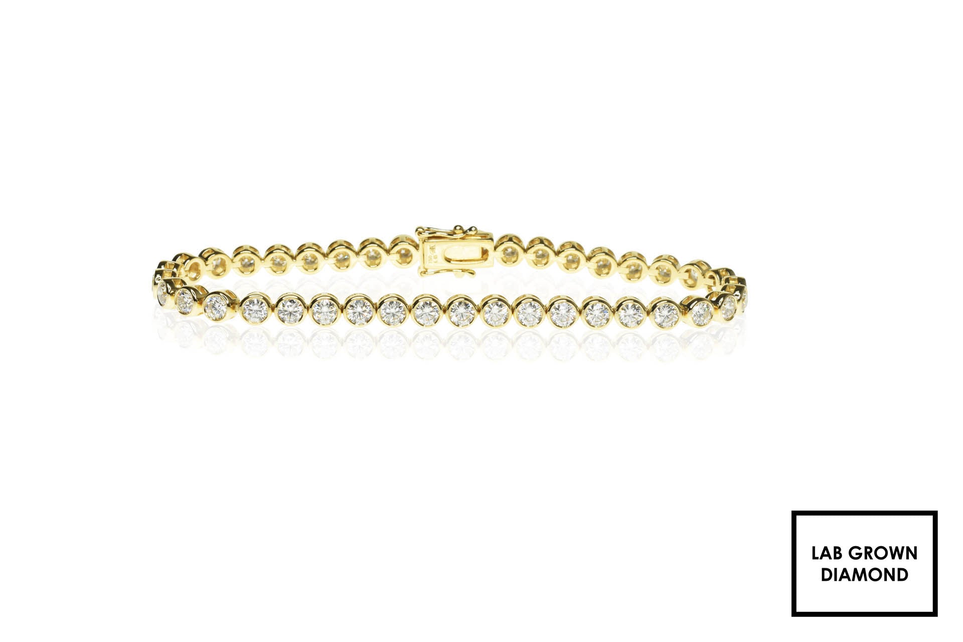 Bezel Set Tennis Bracelet with Lab Grown Diamonds