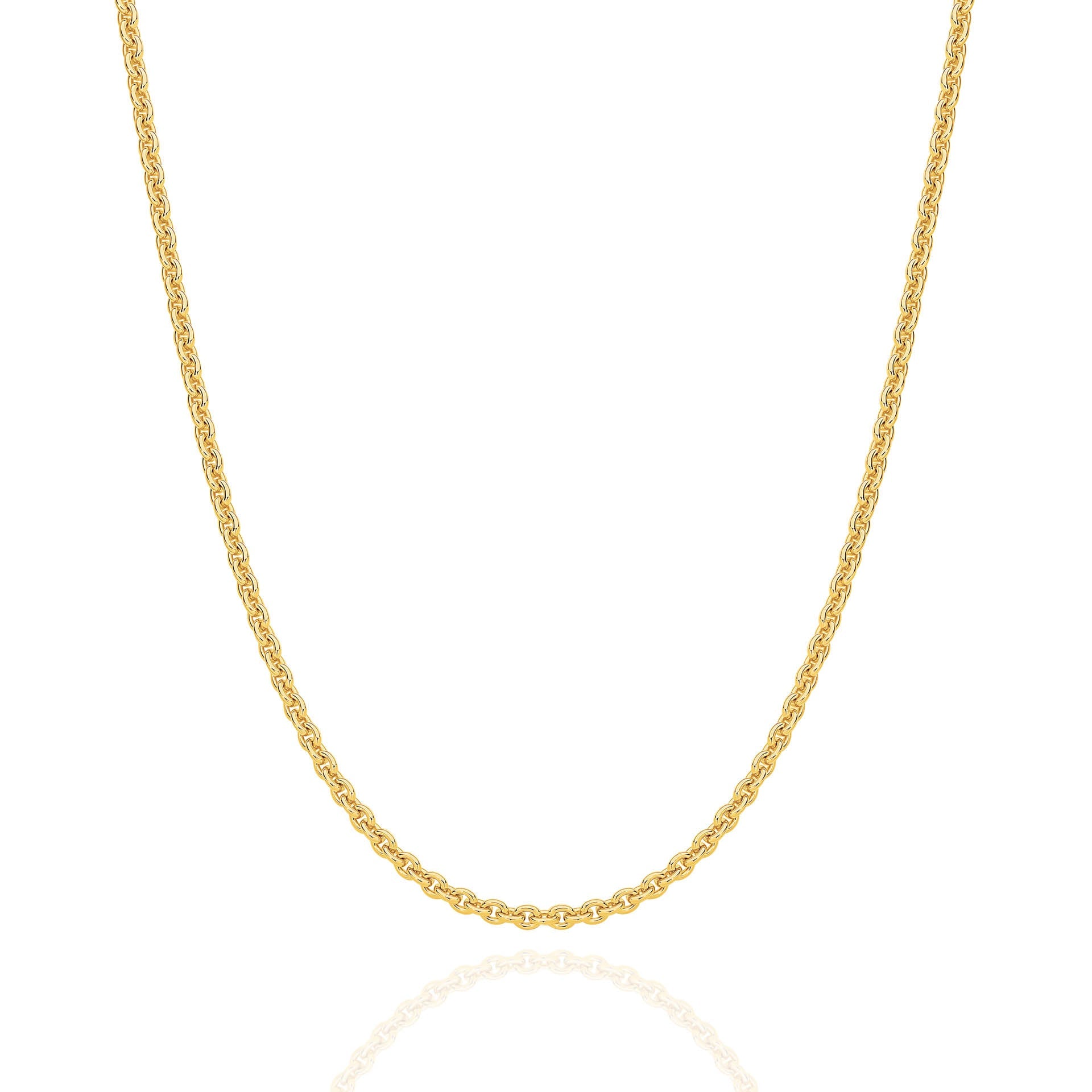 Yellow Gold 2.29mm Cable Chain - FRONT