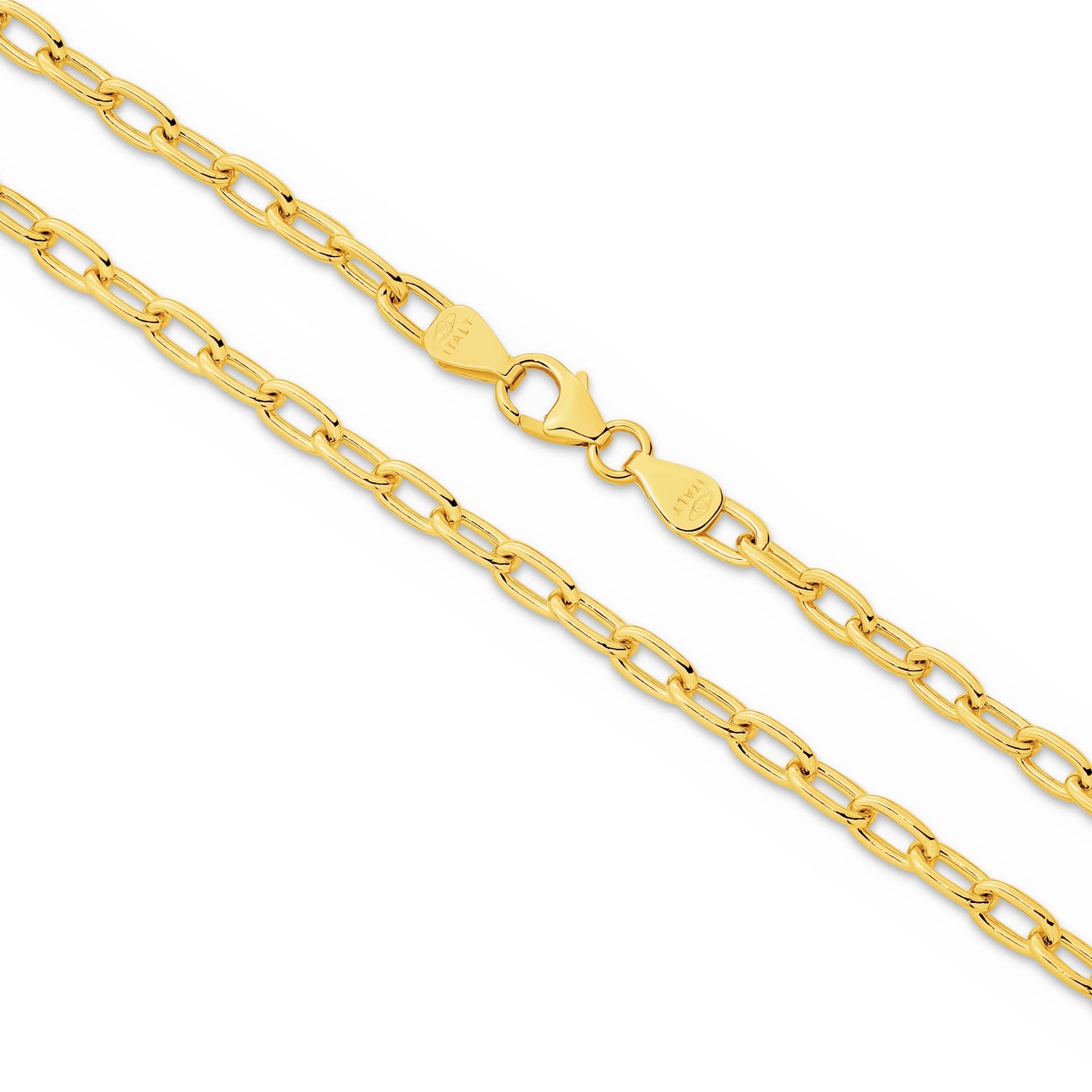 Yellow Gold 3.60mm Paper Clip Chain - MAIN